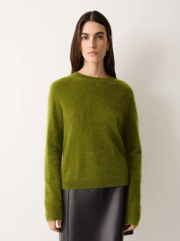 Halo Cashmere Jumper | Green sold by Jigsaw