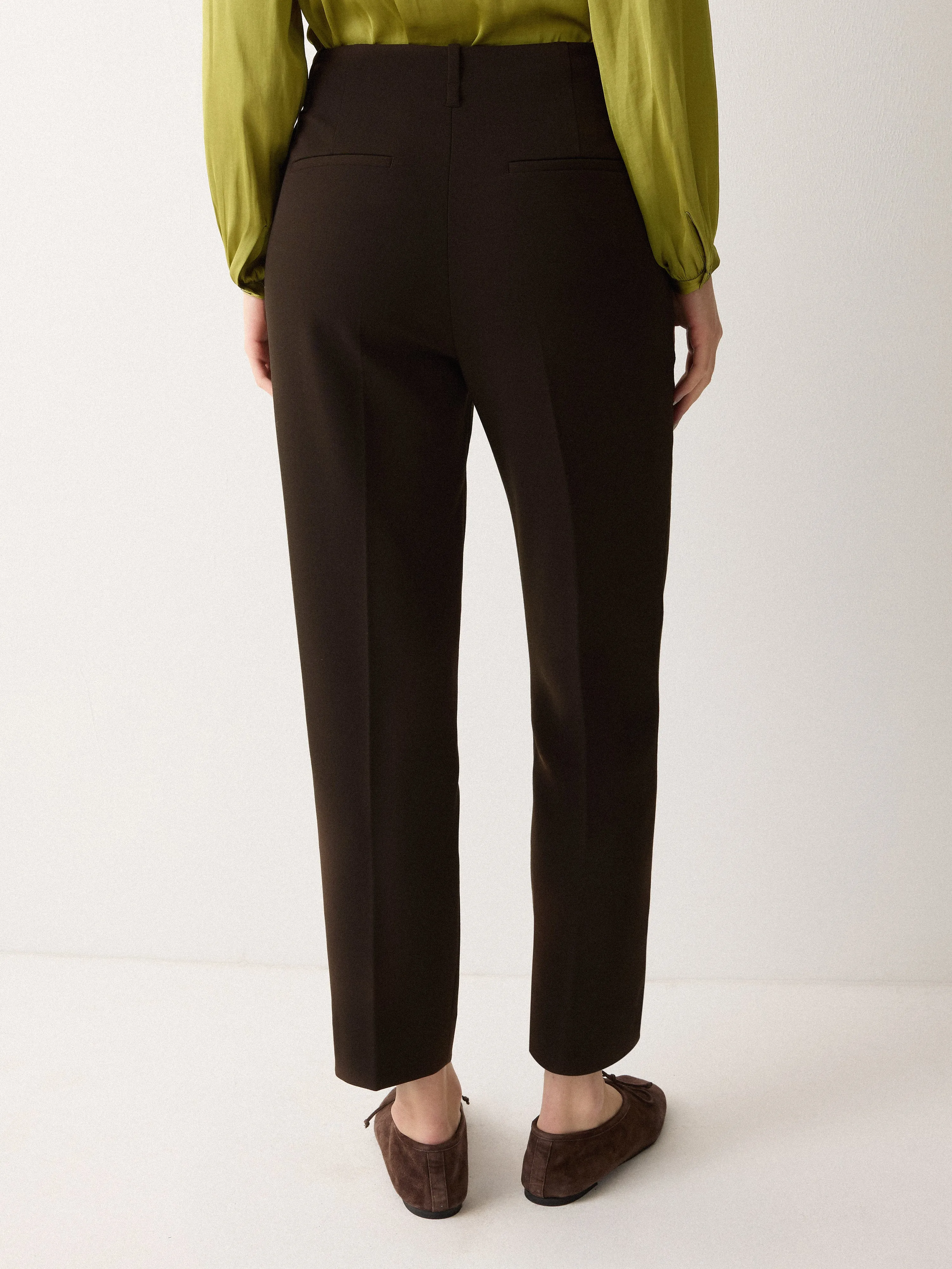 Lisson Crepe Trouser | Brown sold by Jigsaw product image thumbnail 4