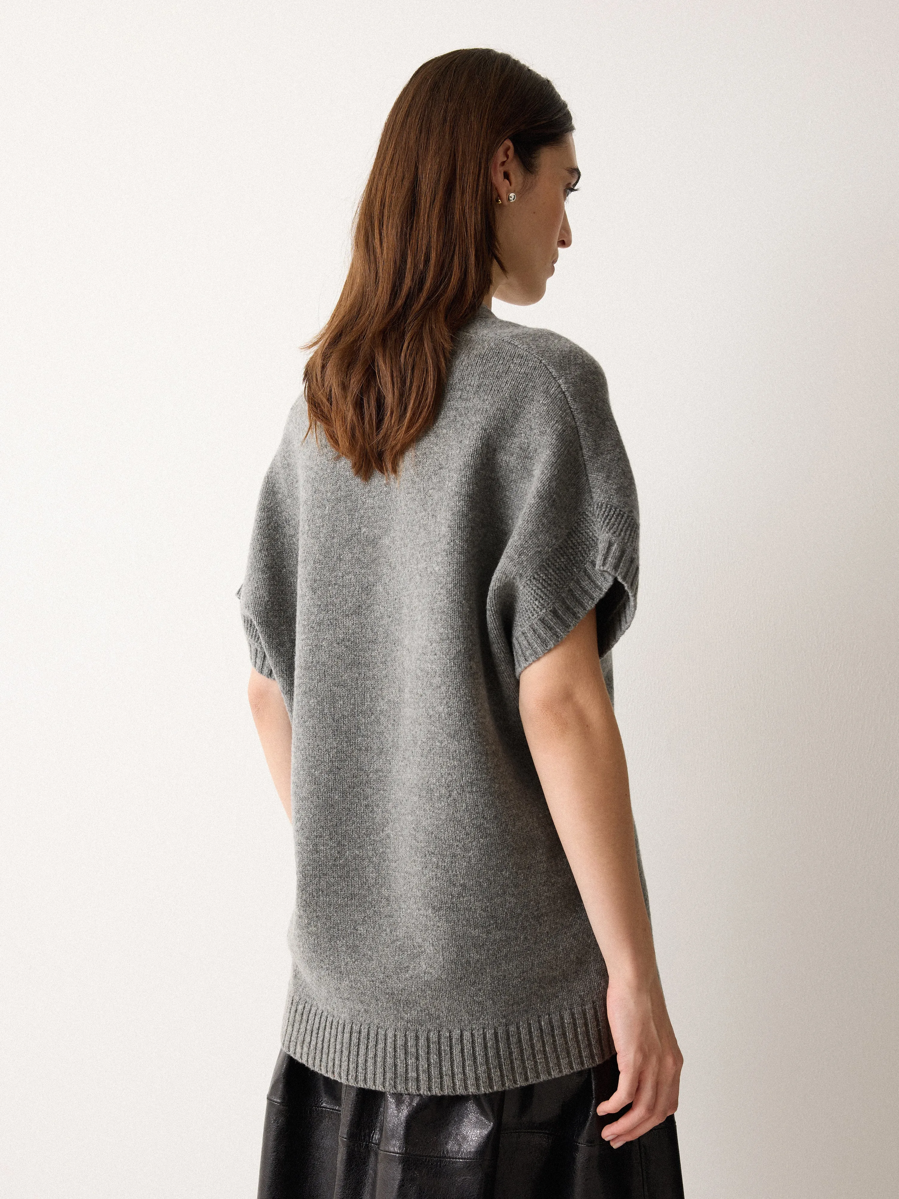Soft Merino Longline Tank | Grey sold by Jigsaw product image thumbnail 4
