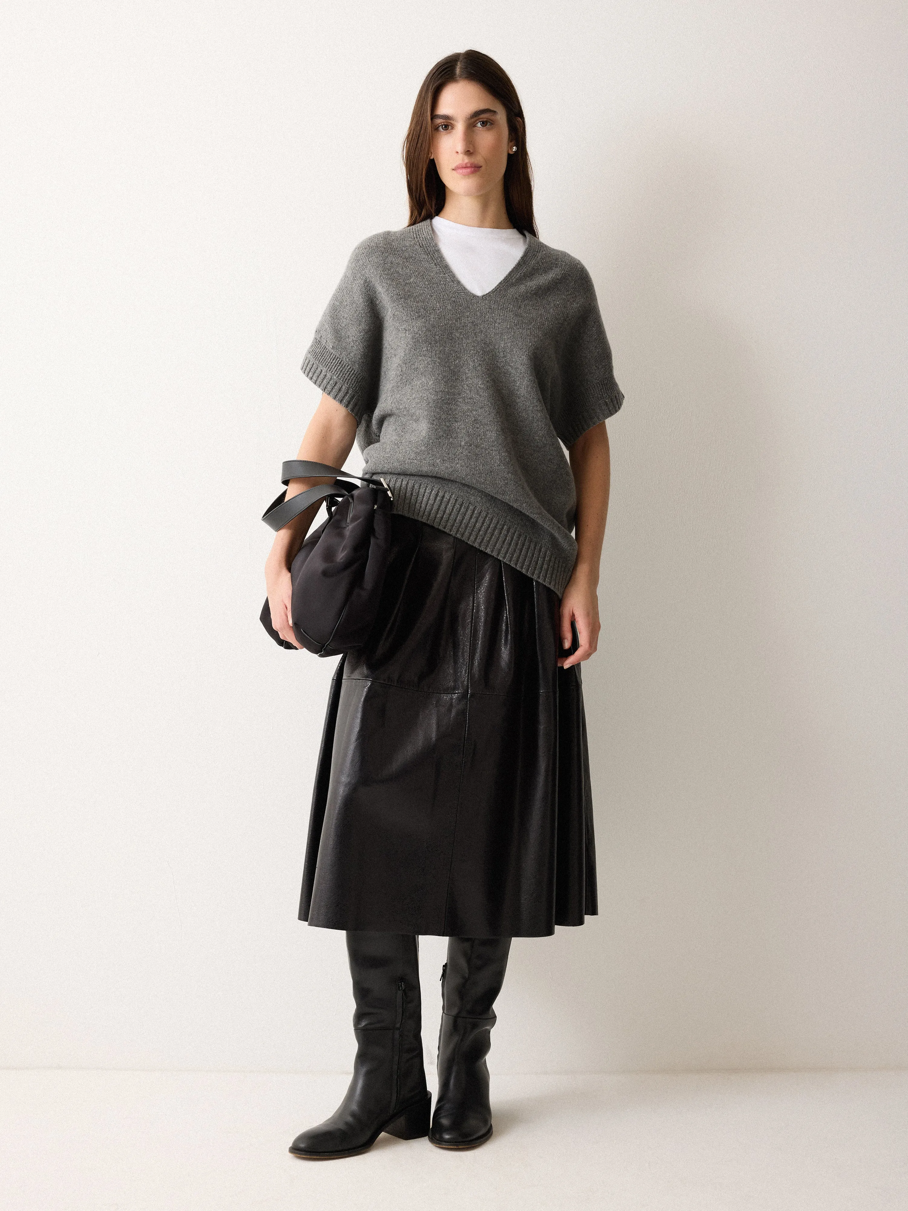 Soft Merino Longline Tank | Grey sold by Jigsaw
