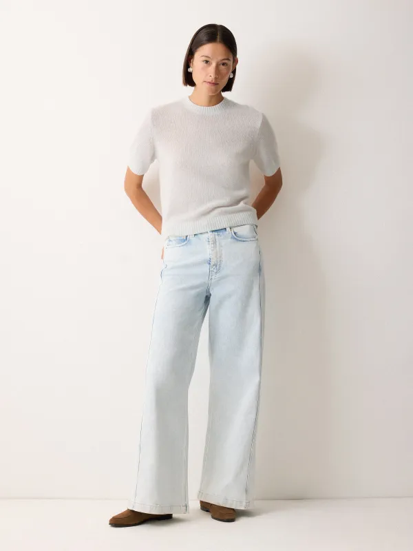 Cloud Cashmere T-shirt | Grey sold by Jigsaw