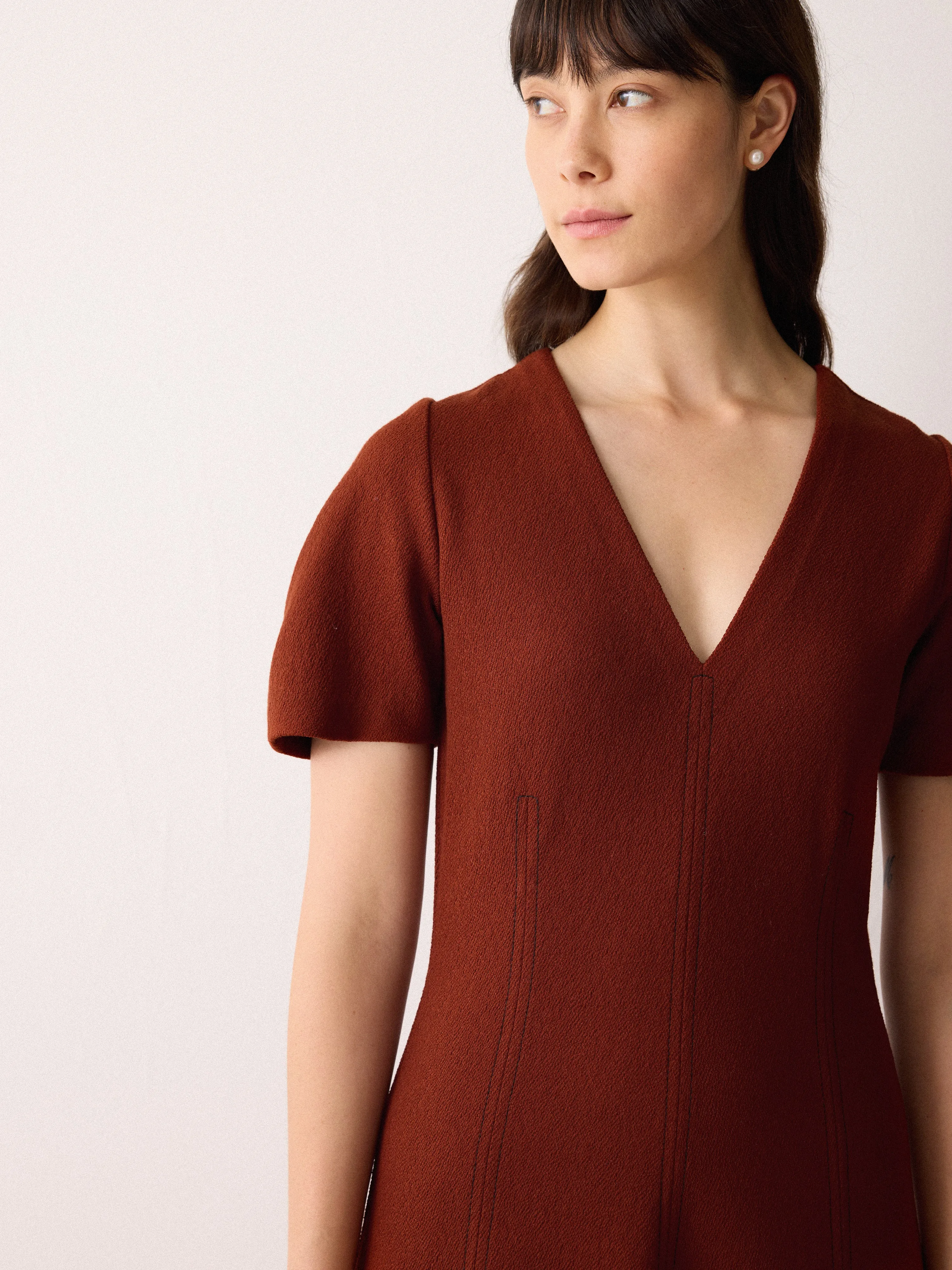 Curved Sleeve Midi Dress | Auburn sold by Jigsaw product image thumbnail 2