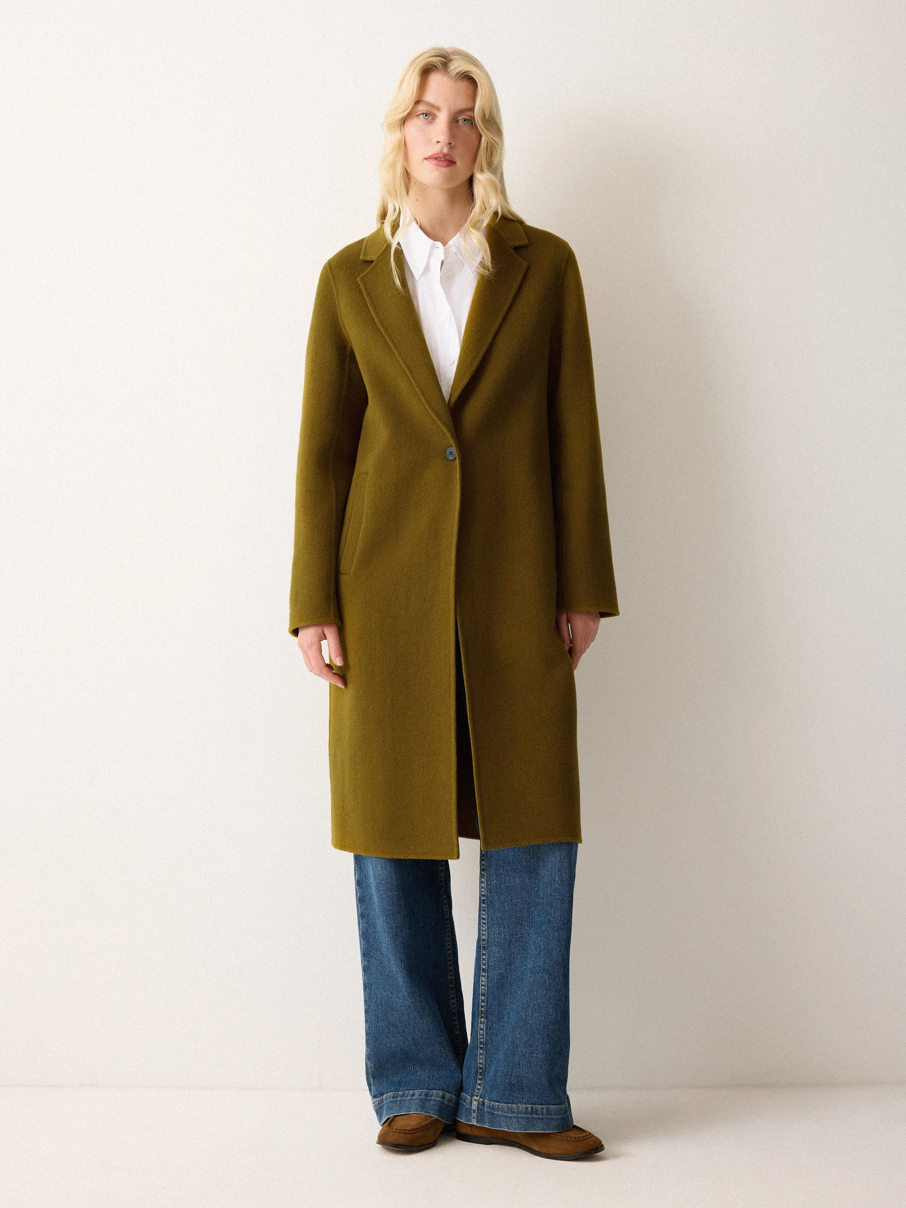 Double Faced Tailored Coat | Green sold by Jigsaw product image thumbnail 4