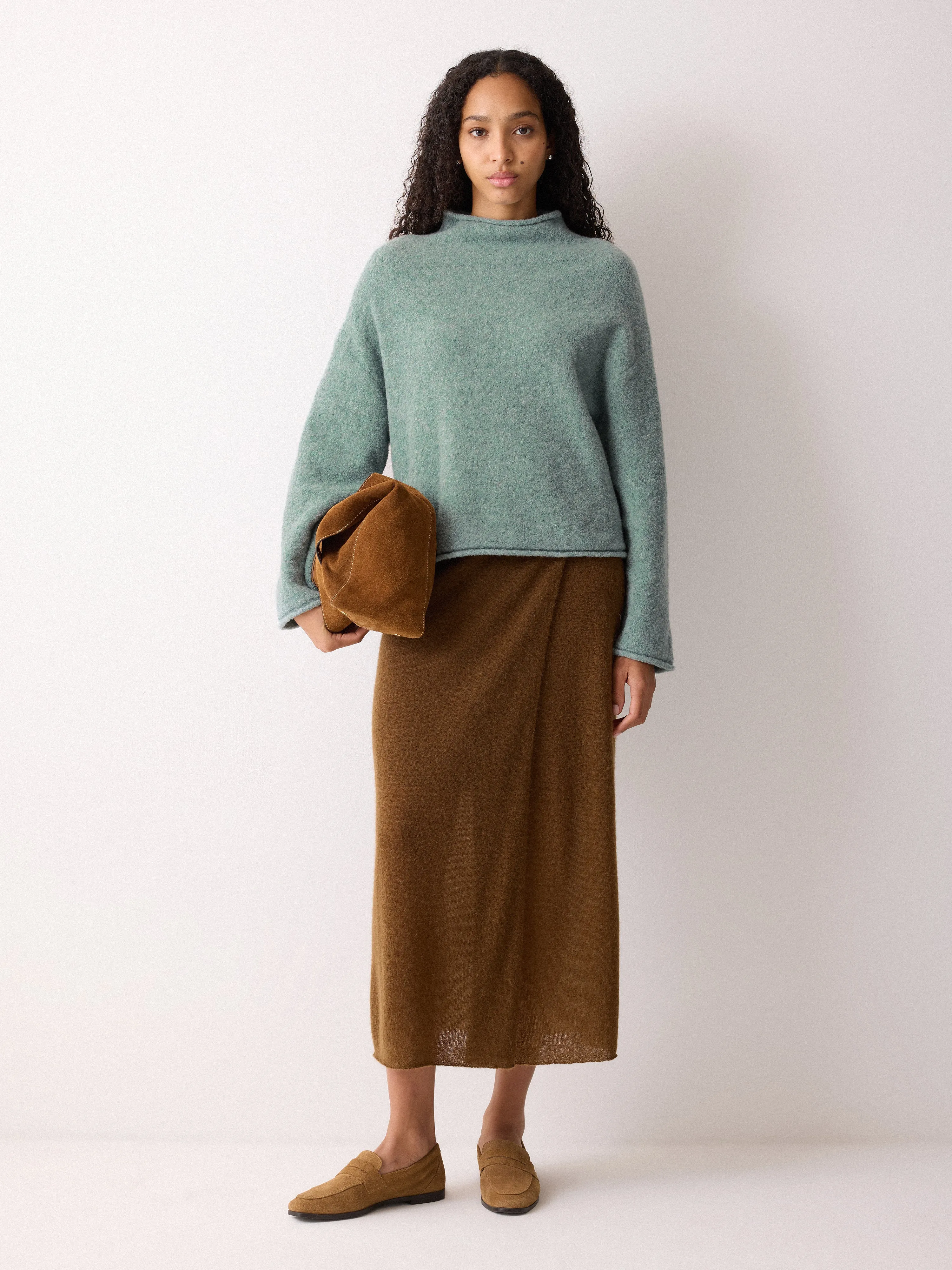 Fleecy Knit Crop Jumper | Blue sold by Jigsaw product image thumbnail 4
