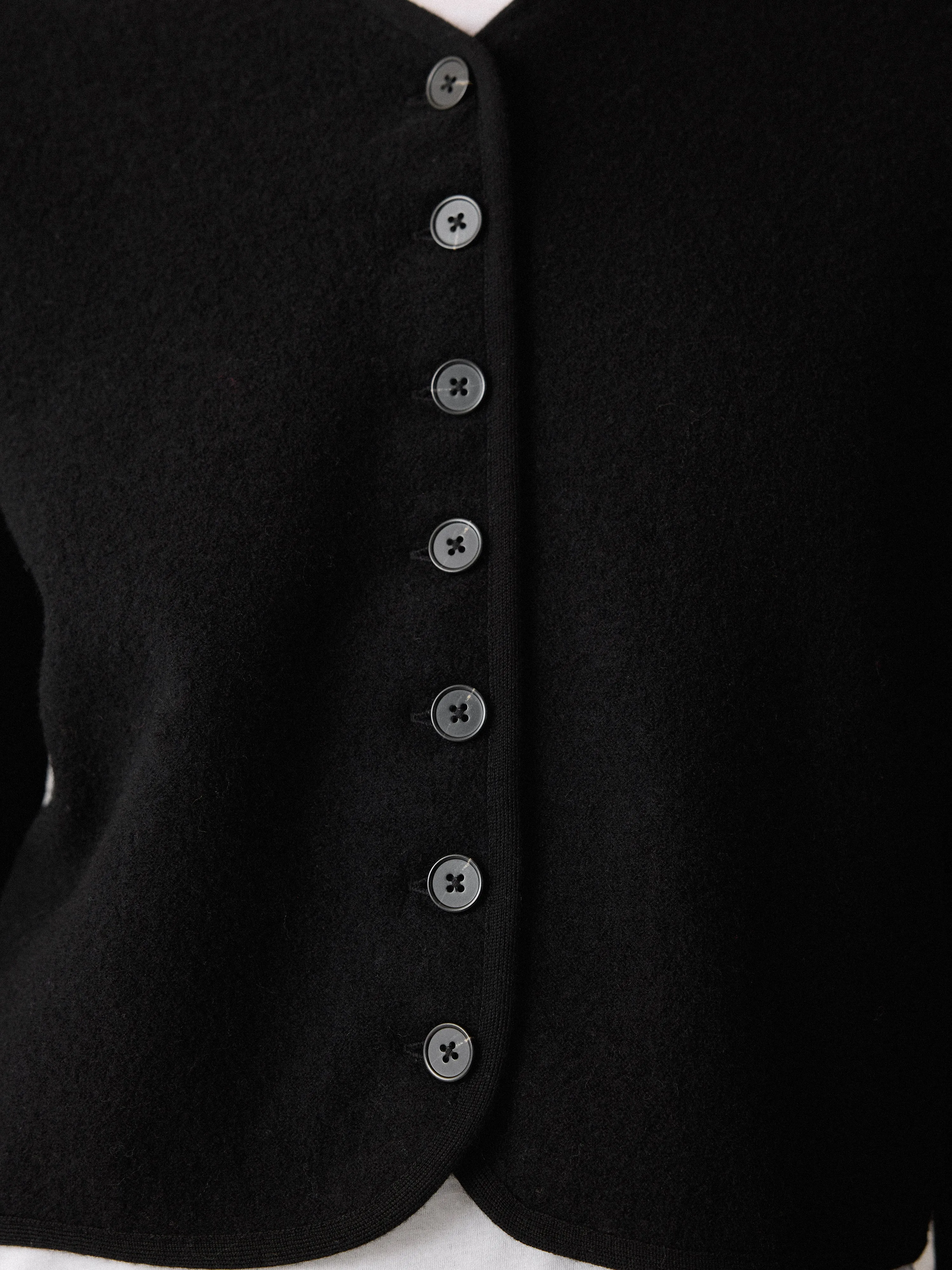 Boiled Wool Blend Jacket | Black sold by Jigsaw product image thumbnail 3