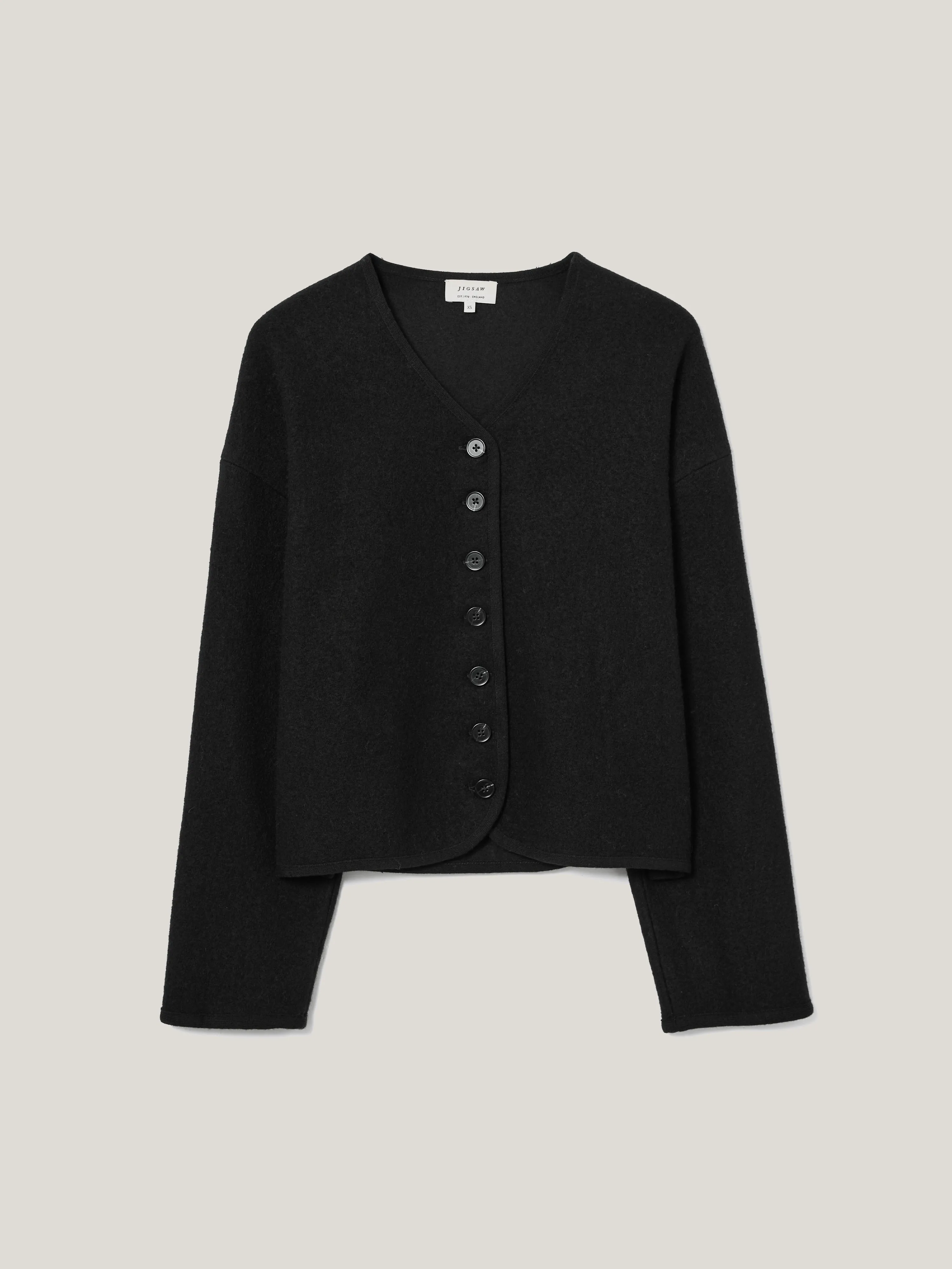 Boiled Wool Blend Jacket | Black sold by Jigsaw product image thumbnail 5