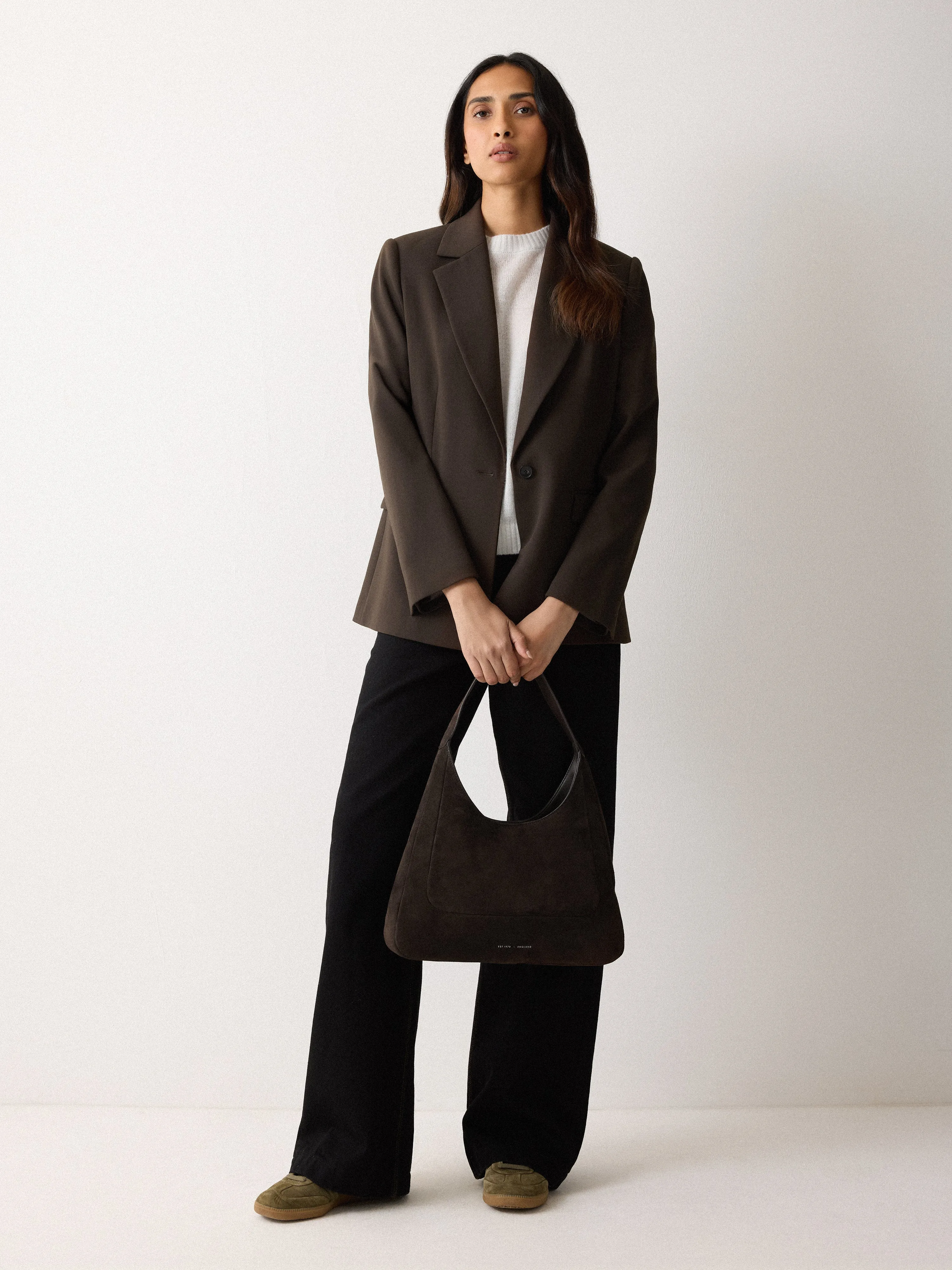 Suede Hobo Shoulder Bag | Brown sold by Jigsaw product image thumbnail 2