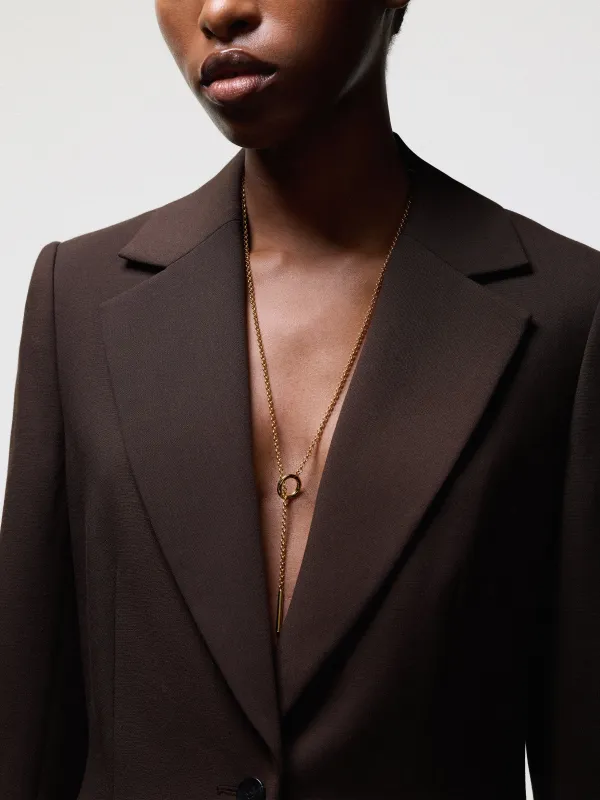 Adjustable Lariat Necklace | Gold sold by Jigsaw