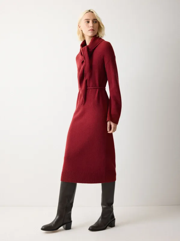 Triangular Scarf Knit Dress | Red sold by Jigsaw