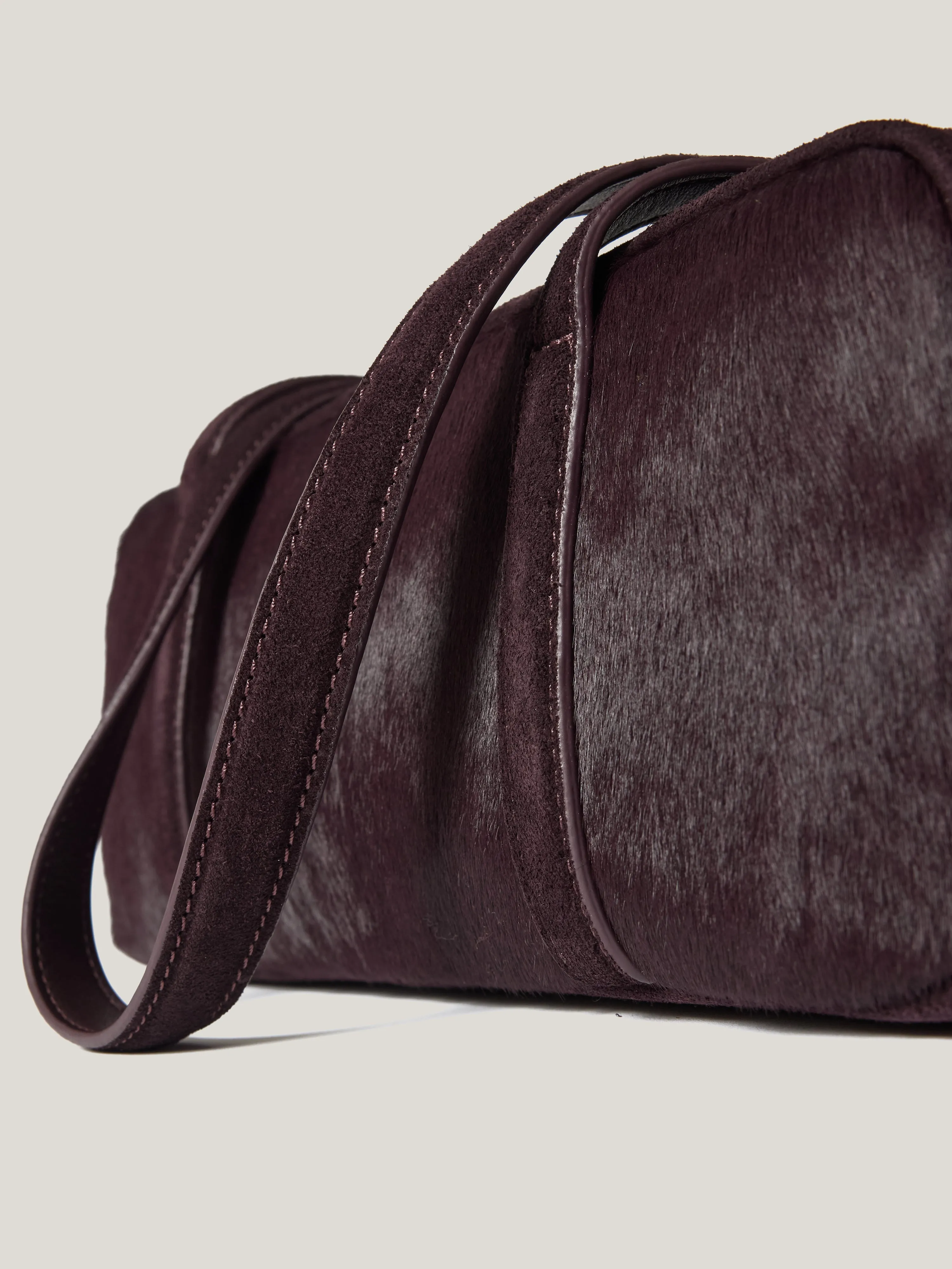 Calf Hair Leather Baguette Shoulder Bag | Oxblood sold by Jigsaw product image thumbnail 4