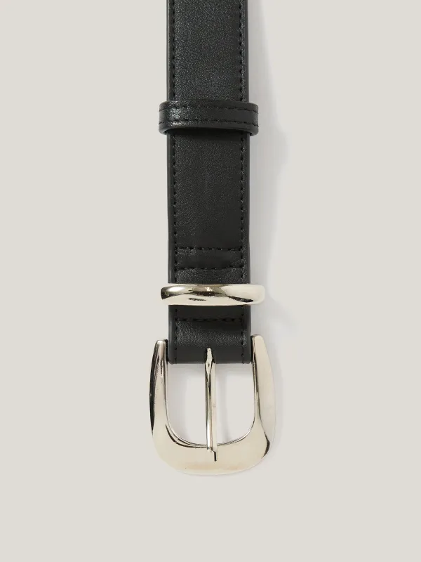 Leather Western Belt | Black sold by Jigsaw