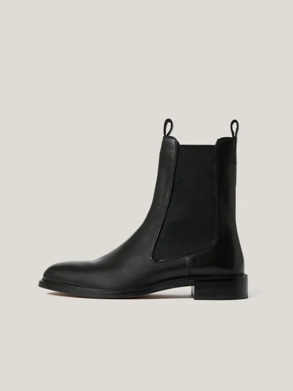 Pembridge Leather Chelsea Boot | Black sold by Jigsaw