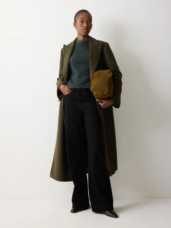 Halo Cashmere Oversized Jumper | Green sold by Jigsaw