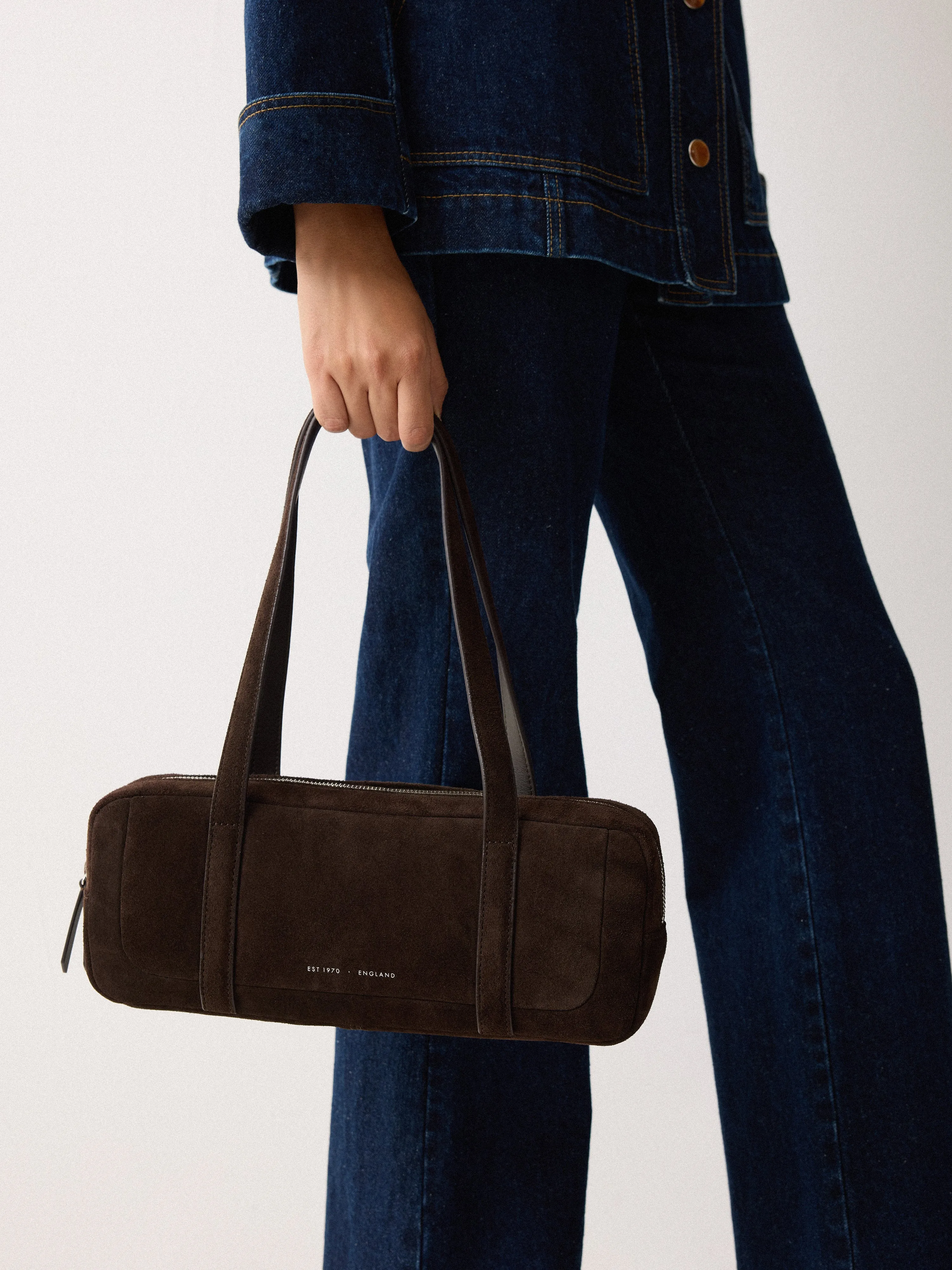 Suede Baguette Shoulder Bag | Brown sold by Jigsaw product image thumbnail 2
