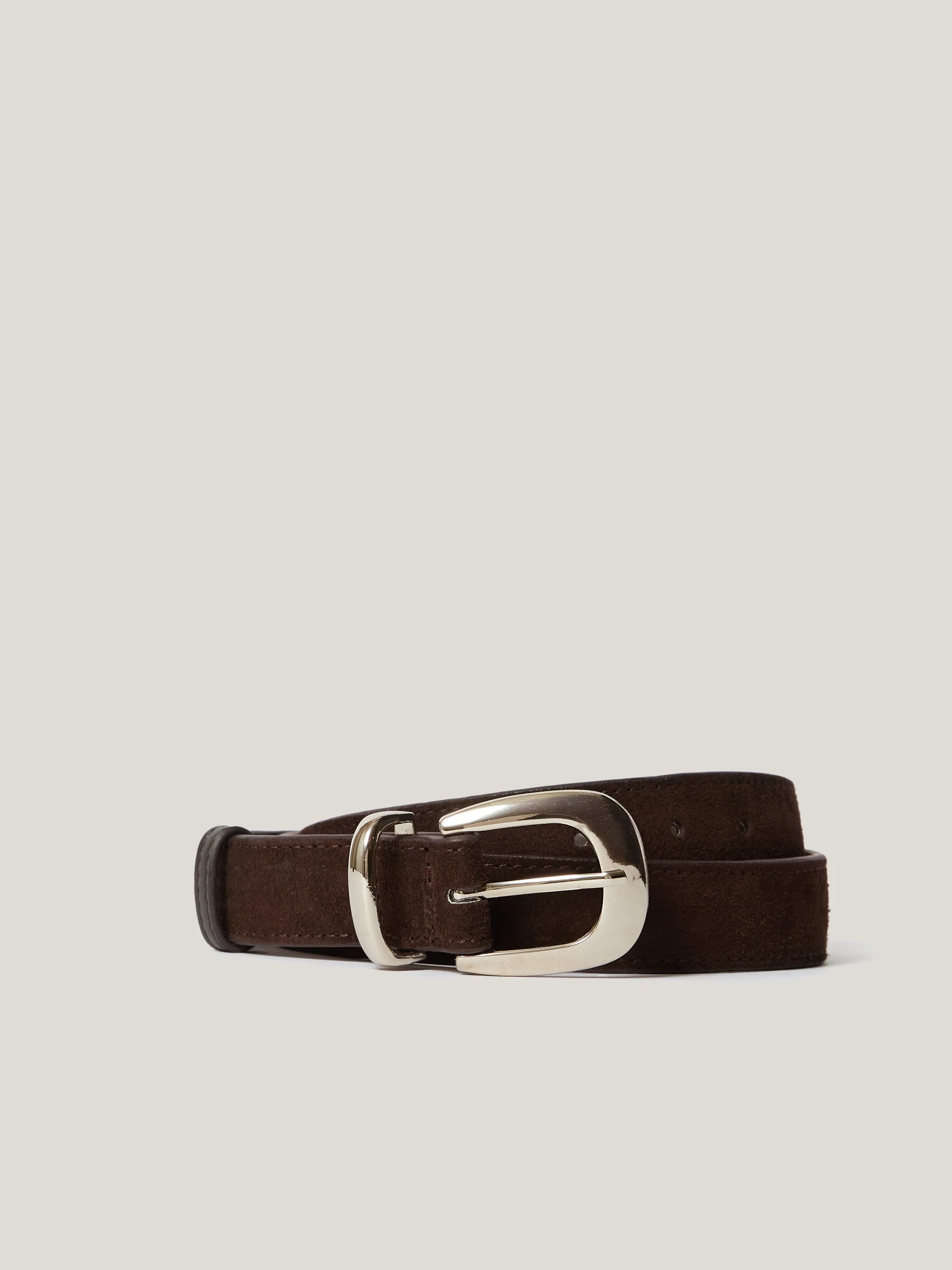 Suede Western belt | Chocolate sold by Jigsaw product image thumbnail 3
