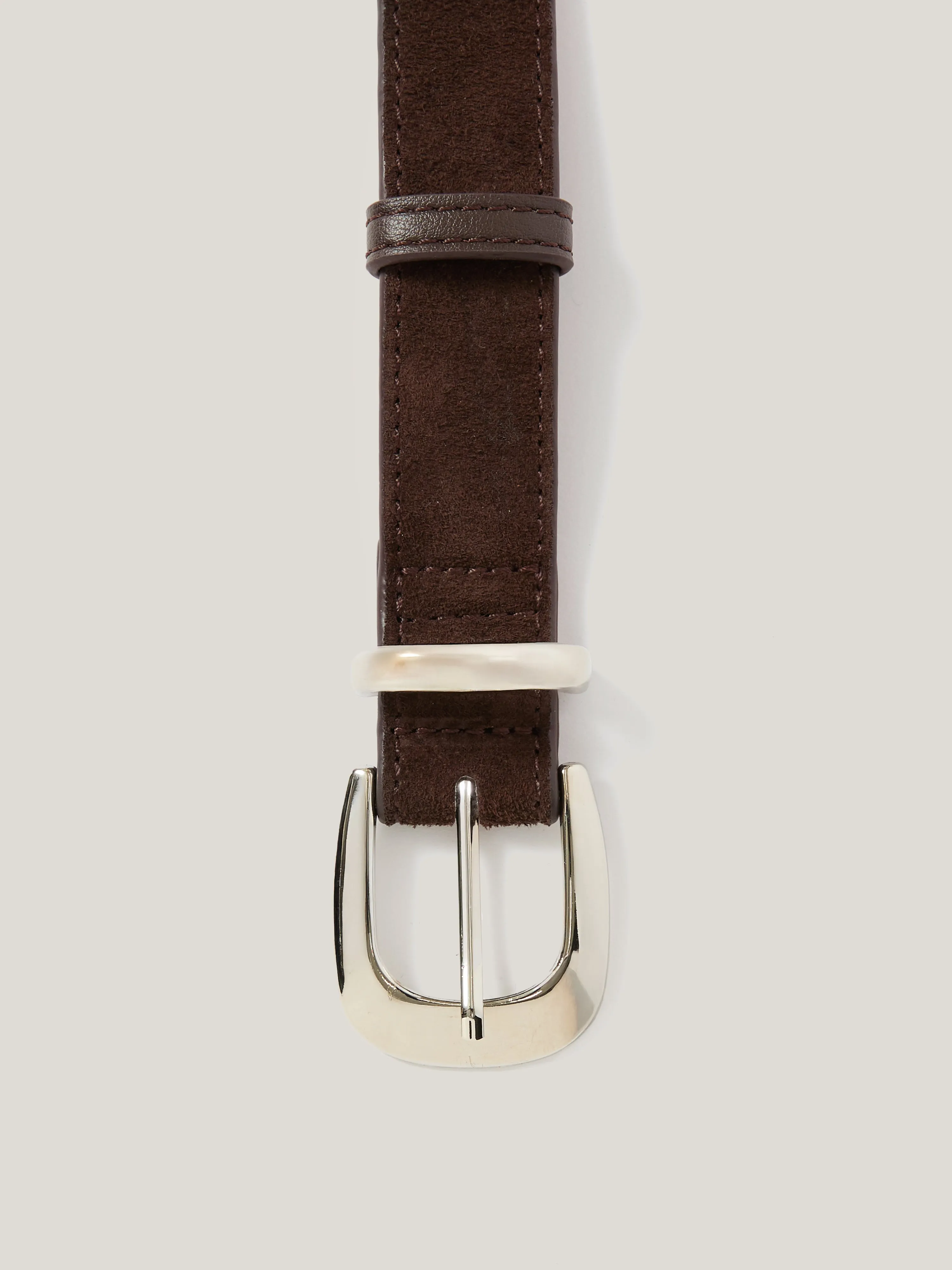 Suede Western belt | Chocolate sold by Jigsaw product image thumbnail 2