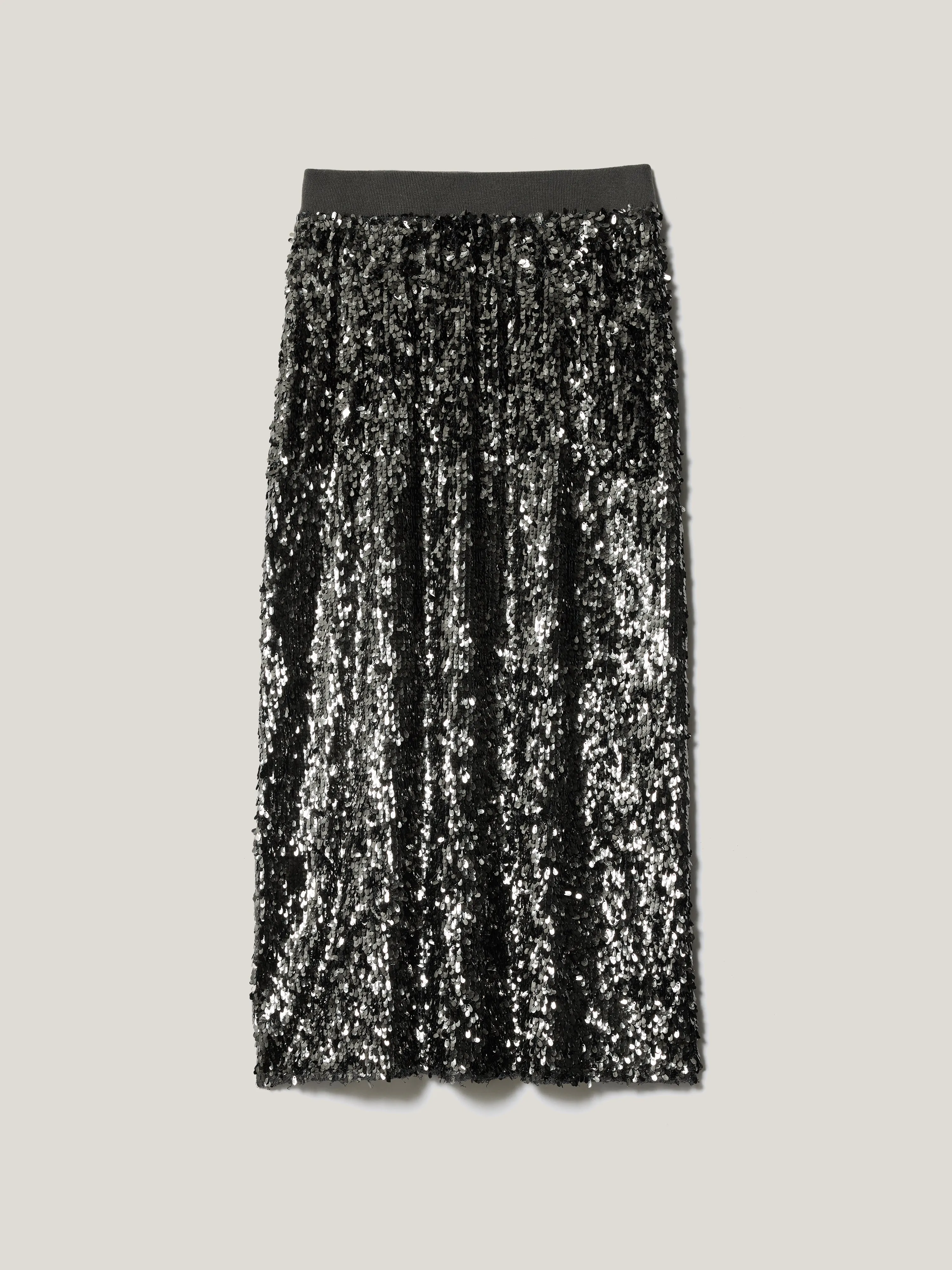 Metallic Sequin Skirt | Da | Dark Silver sold by Jigsaw product image thumbnail 5