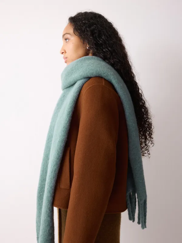 Alpaca Blend Scarf | Blue sold by Jigsaw