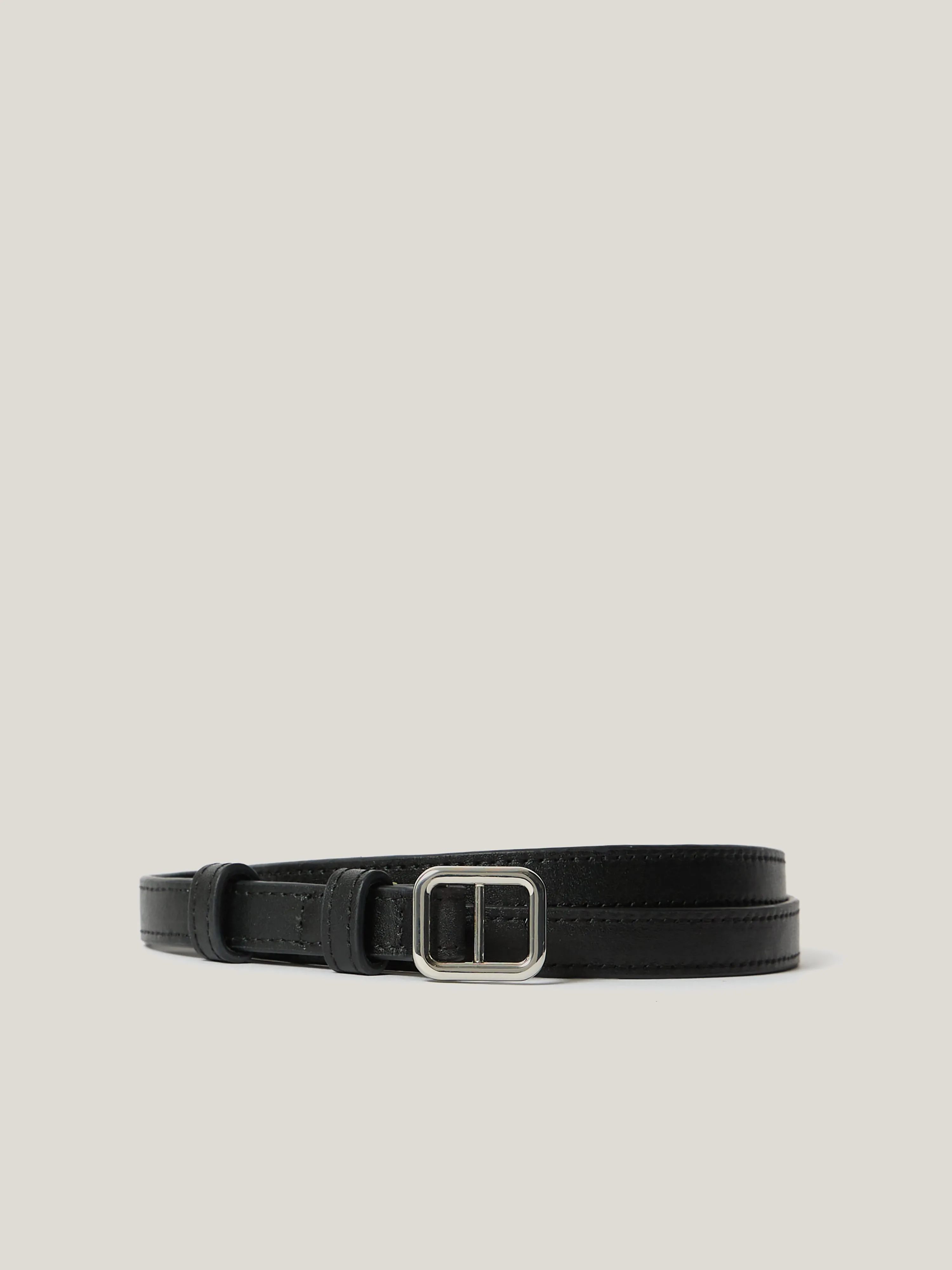 Square Buckle Slim Belt | Black sold by Jigsaw product image thumbnail 3