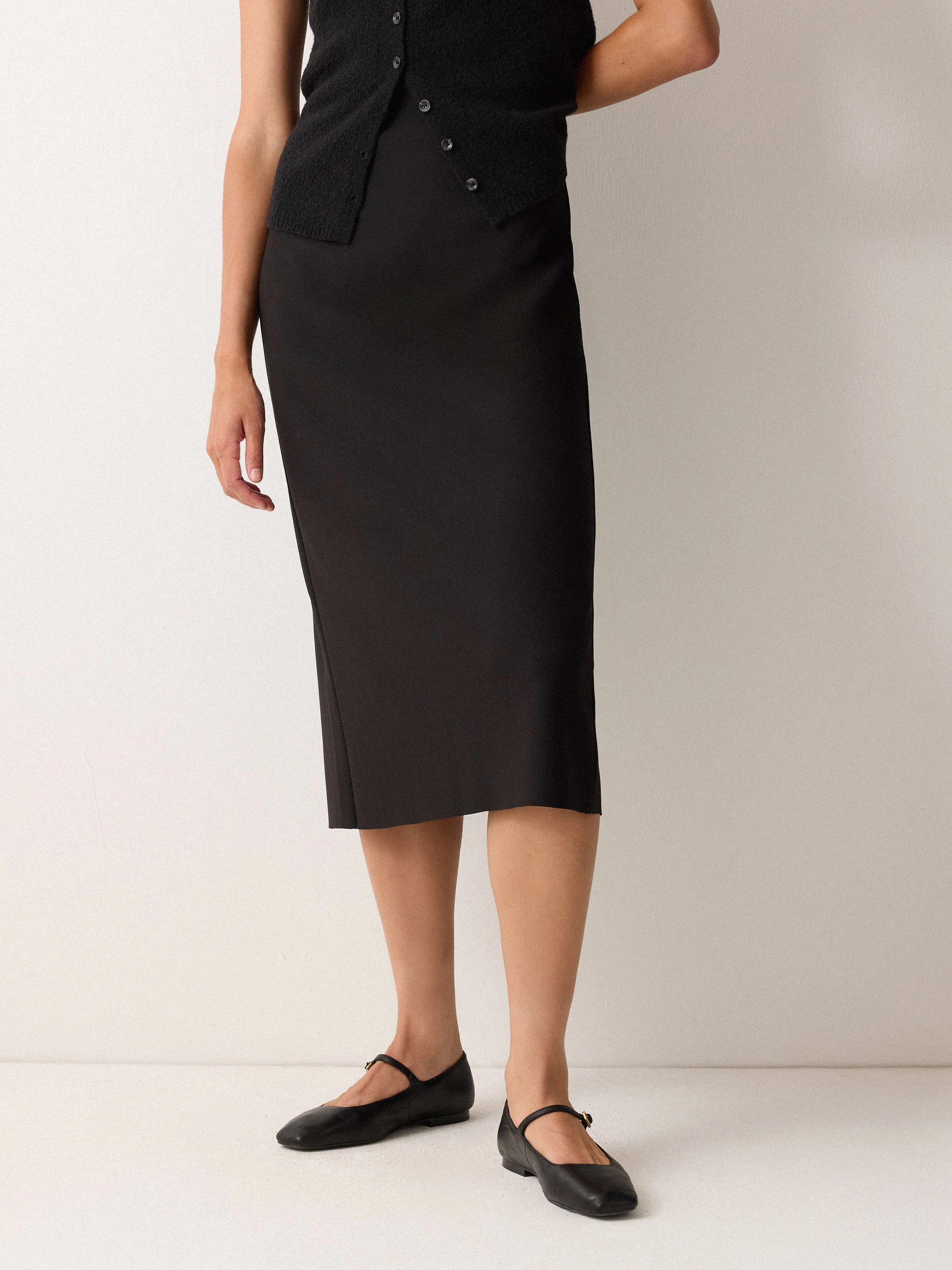 Stretch Crepe Pencil Skirt | Black sold by Jigsaw product image thumbnail 2