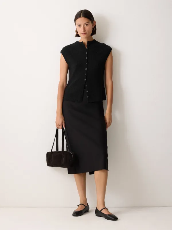Stretch Crepe Pencil Skirt | Black sold by Jigsaw