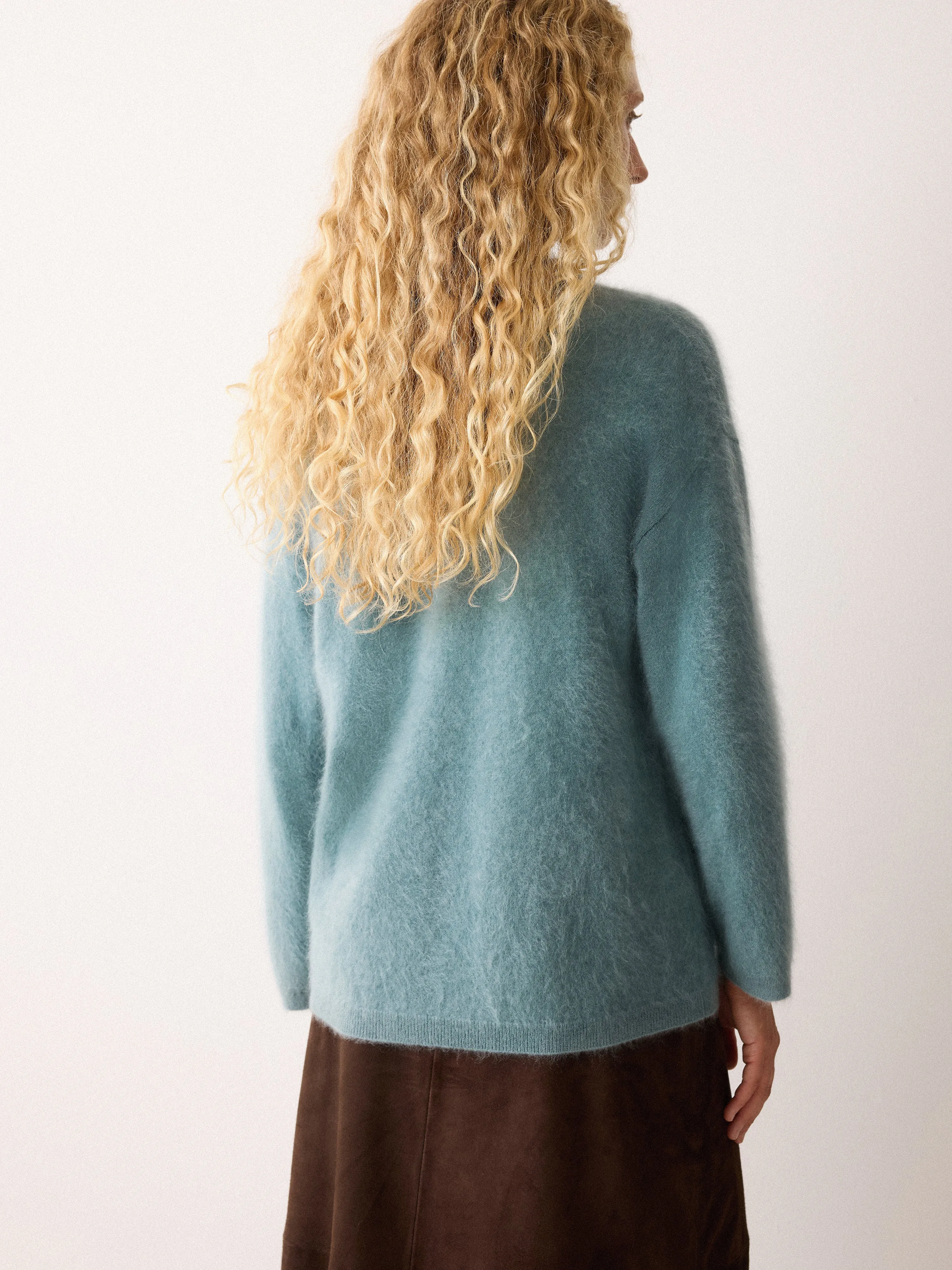 Halo Cashmere Oversized Jumper | Blue sold by Jigsaw product image thumbnail 4