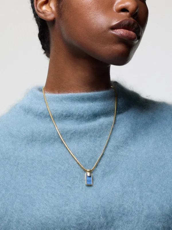 Denim Opal Pendant Necklace | Blue sold by Jigsaw
