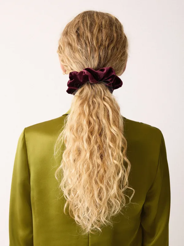 Velvet Scrunchie | Burgundy sold by Jigsaw