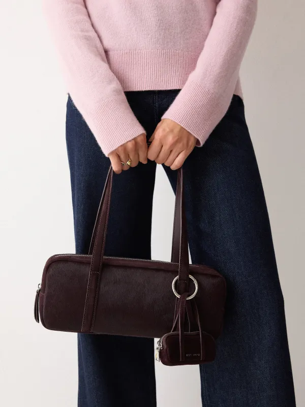 Mini Baguette Bag Charm | Oxblood sold by Jigsaw