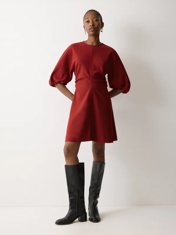 Stretch Crepe Mini Dress | Red sold by Jigsaw