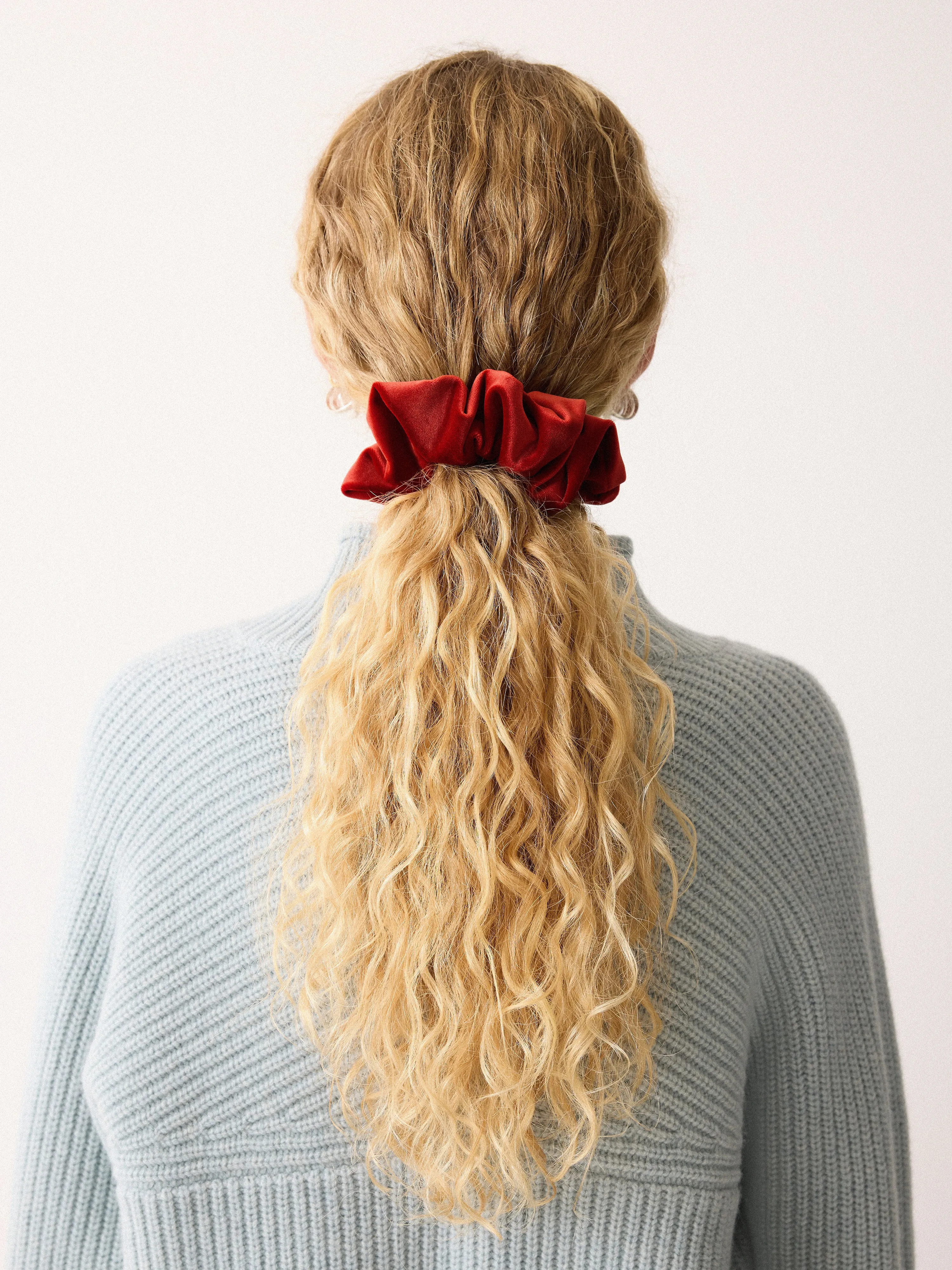 Velvet Scrunchie | Orange sold by Jigsaw