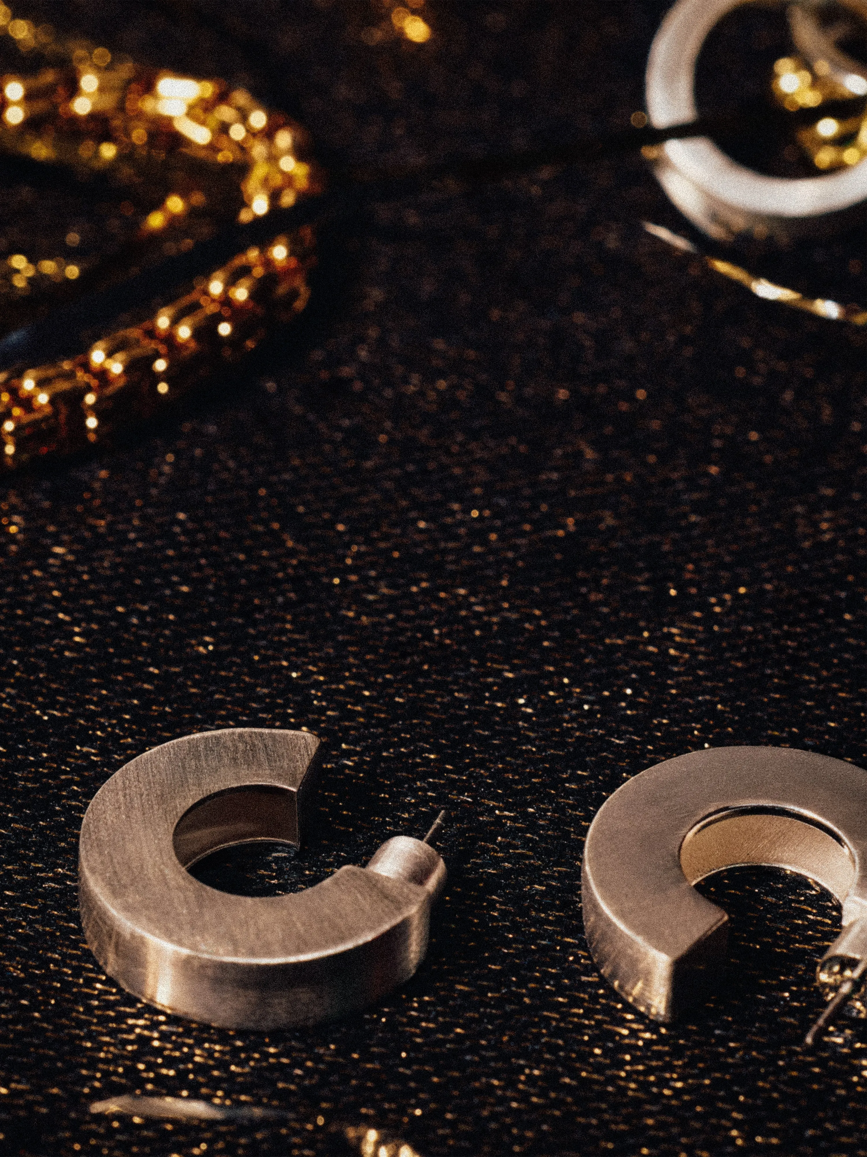 Chubby Block Hoop Earring | Silver sold by Jigsaw product image thumbnail 2