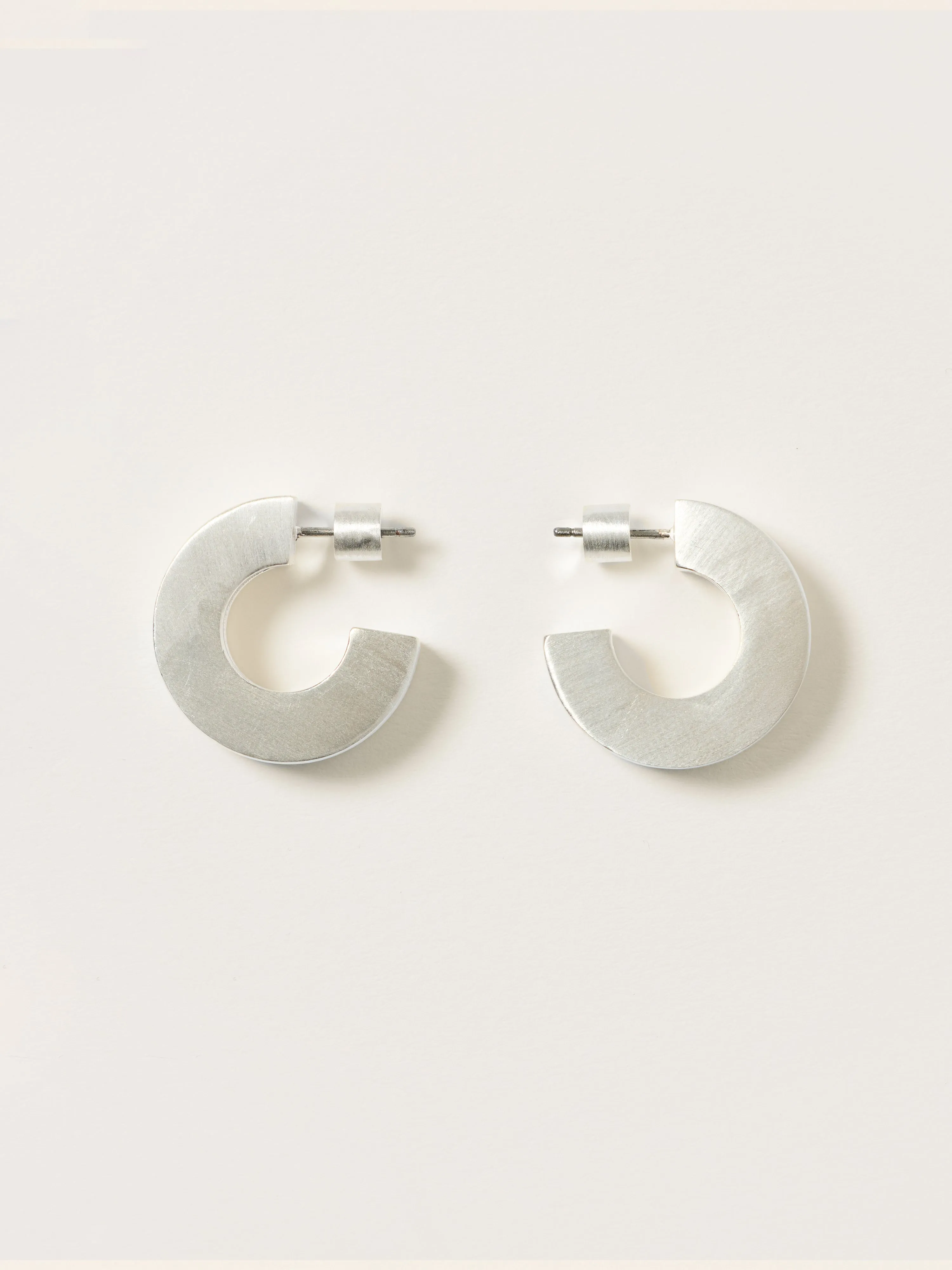 Chubby Block Hoop Earring | Silver sold by Jigsaw product image thumbnail 3
