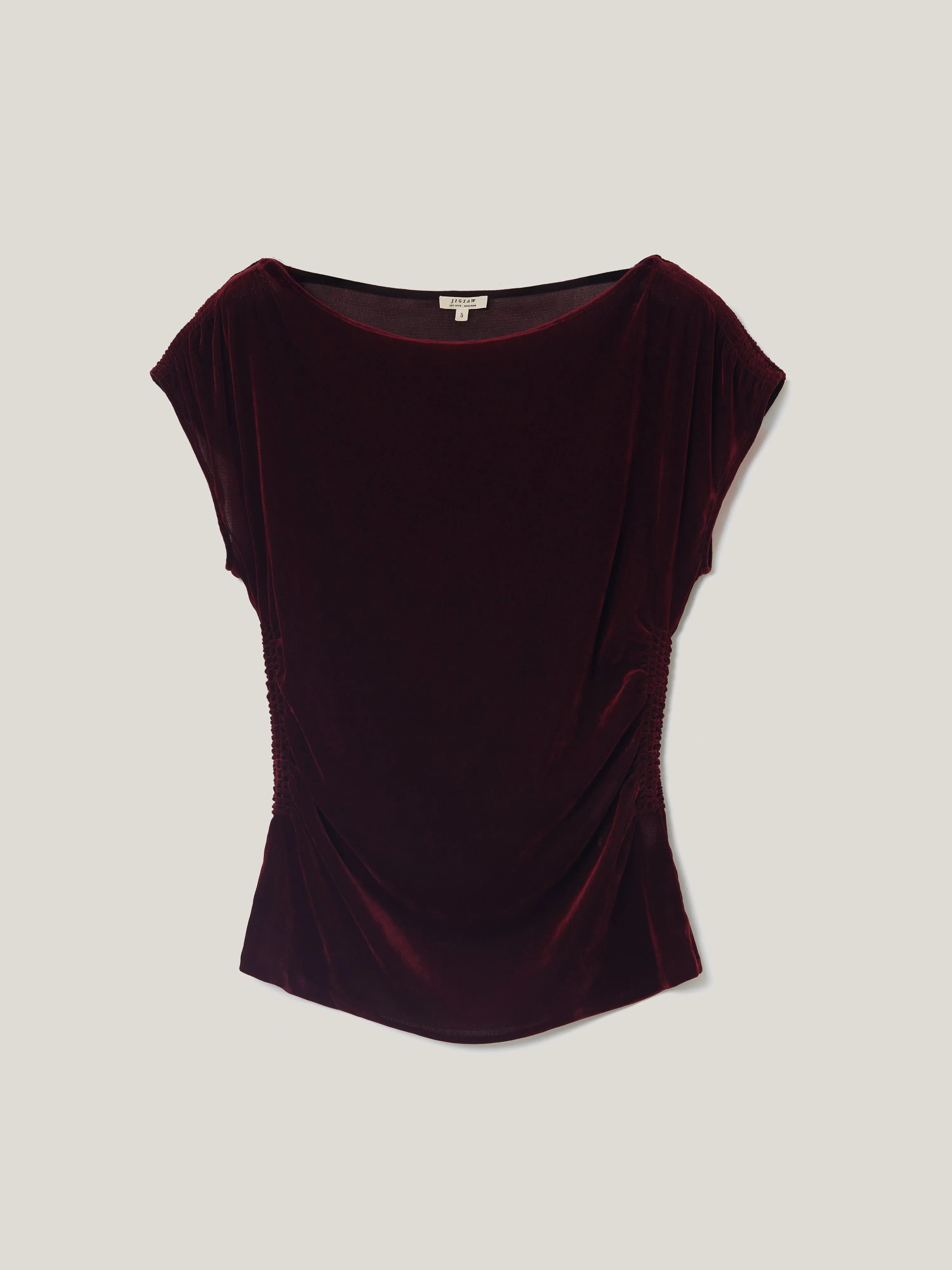 Velvet Gathered Top | Purple sold by Jigsaw product image thumbnail 5