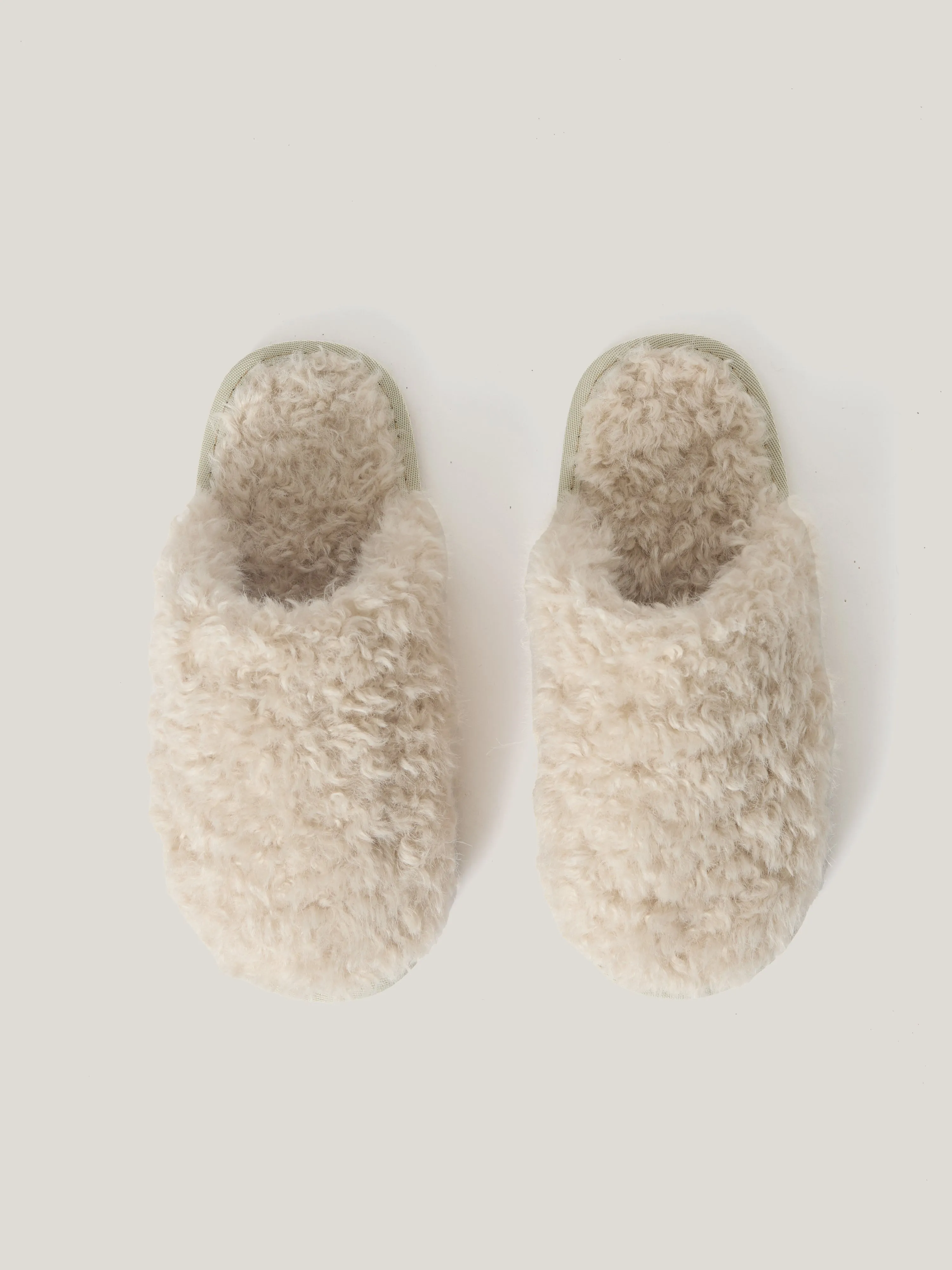 Faux Shearling Slippers | Natural sold by Jigsaw product image thumbnail 3