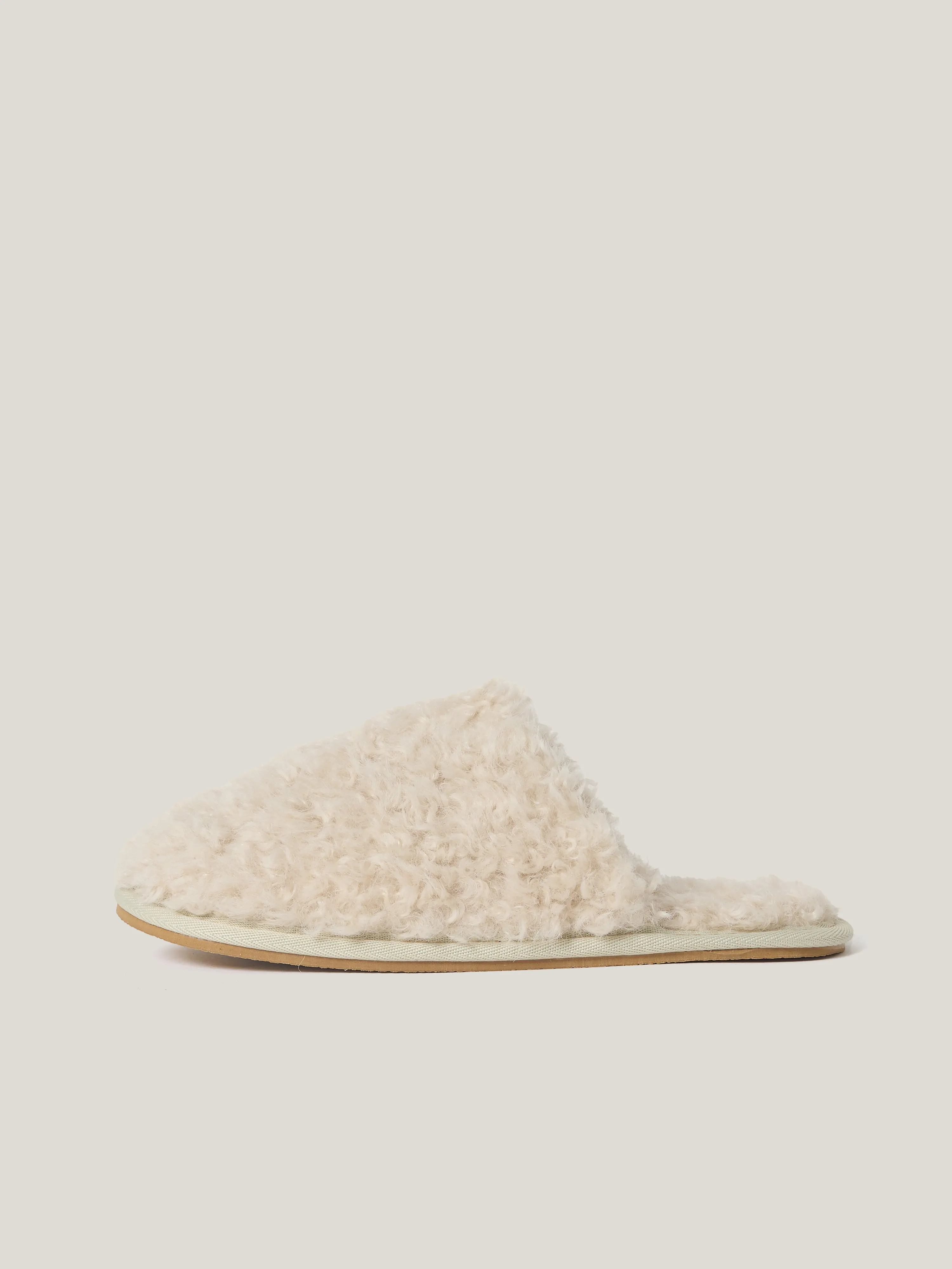 Faux Shearling Slippers | Natural sold by Jigsaw product image thumbnail 2