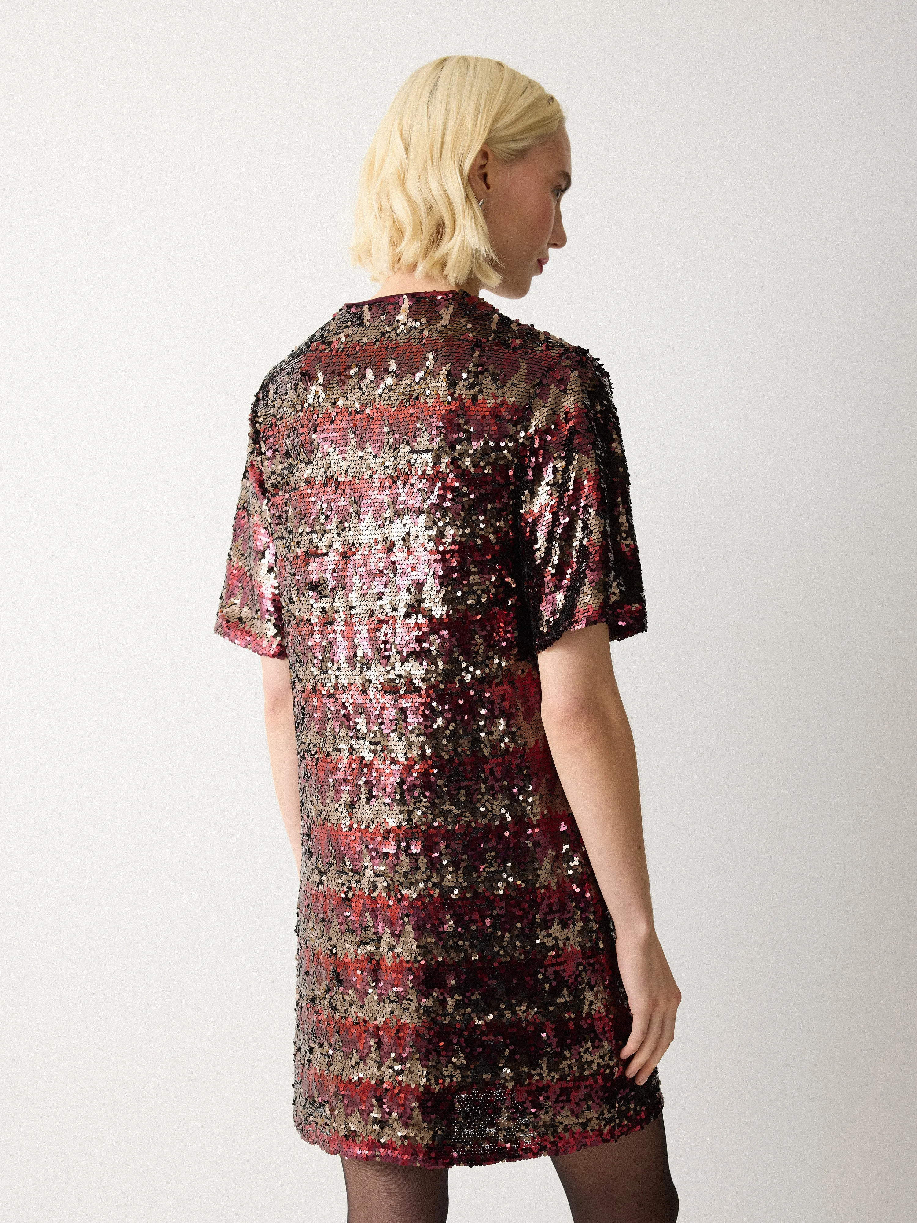 Stripe Sequin Mini Dress | Multi sold by Jigsaw product image thumbnail 5