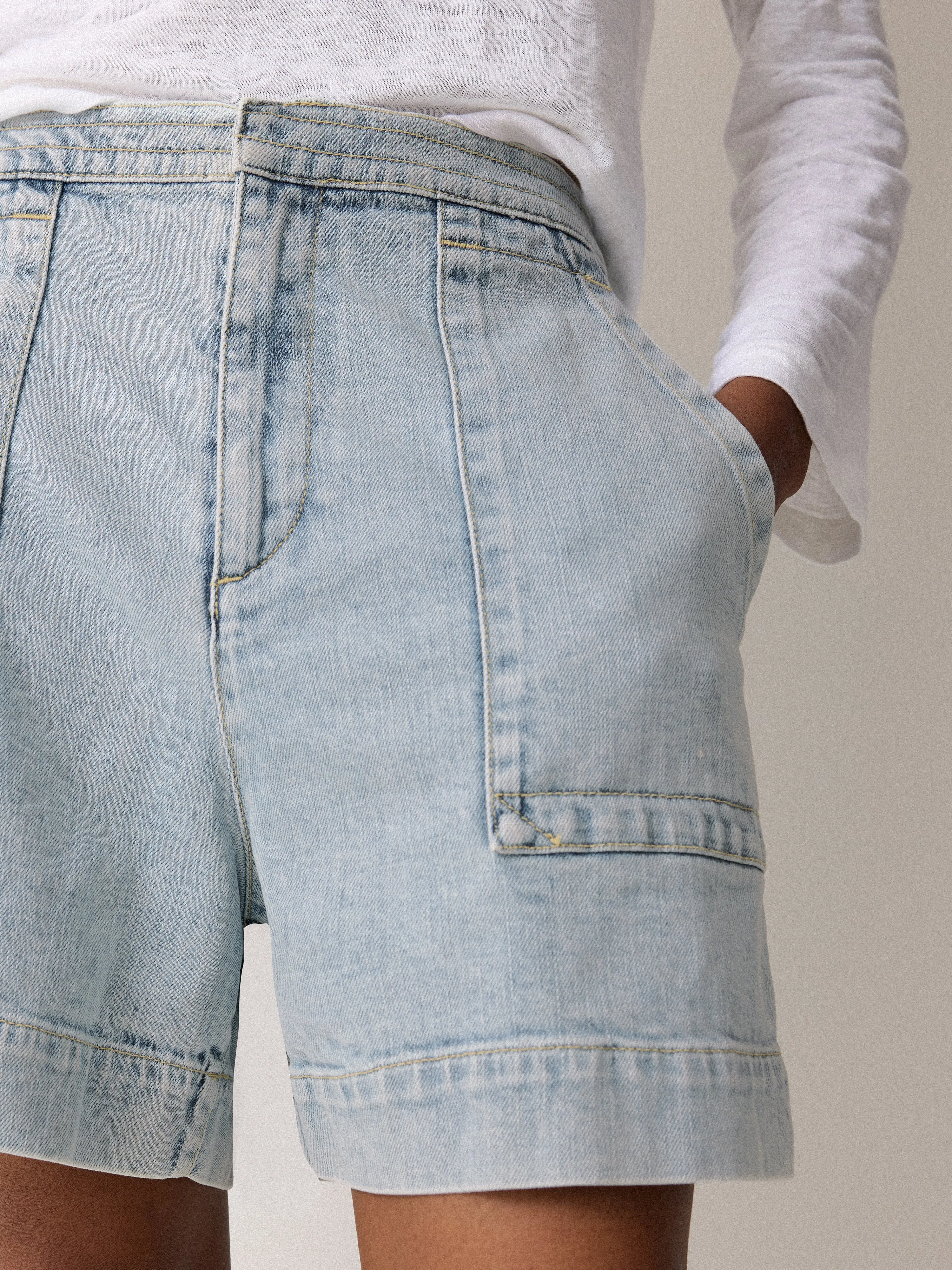 Denim Patch Pocket Short | Light Blue Wash sold by Jigsaw product image thumbnail 4