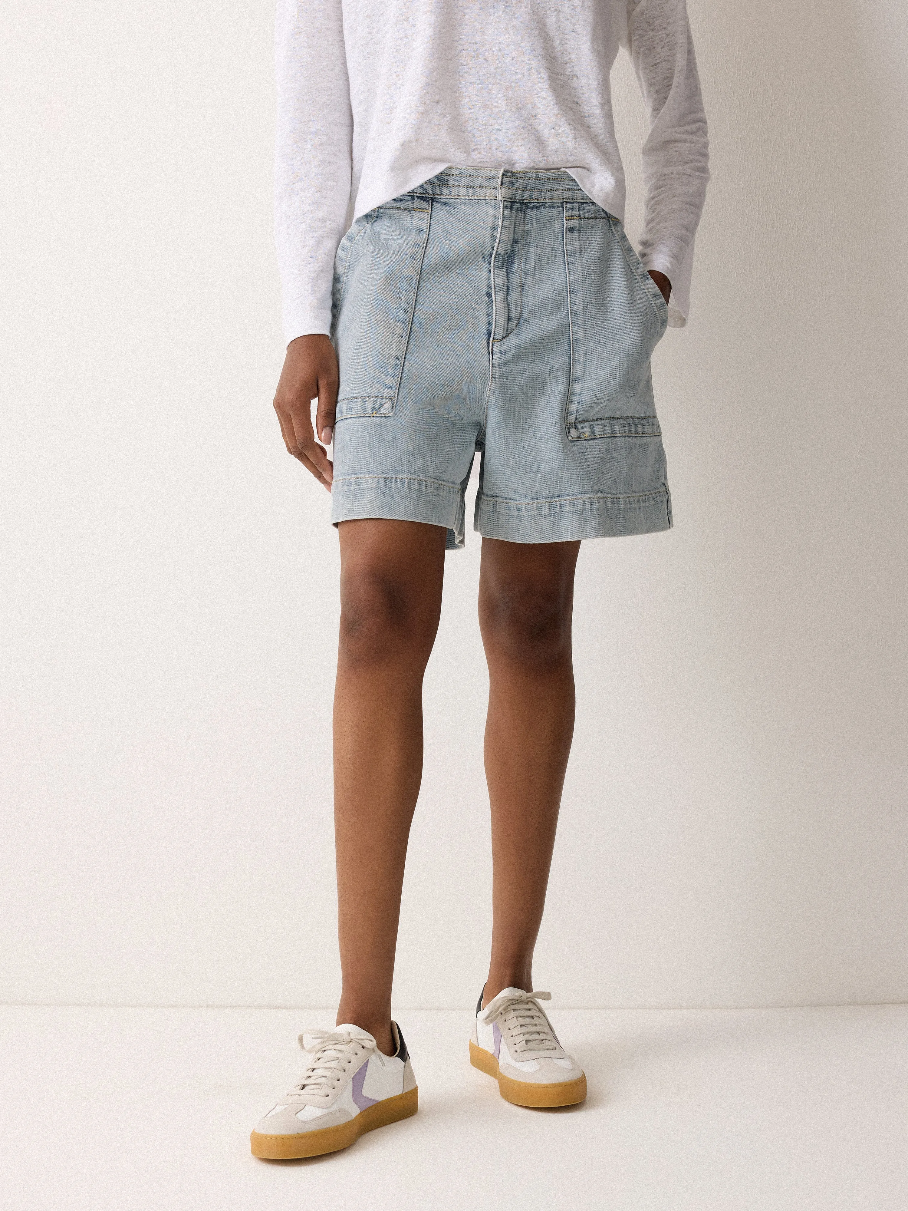 Denim Patch Pocket Short | Light Blue Wash sold by Jigsaw product image thumbnail 2