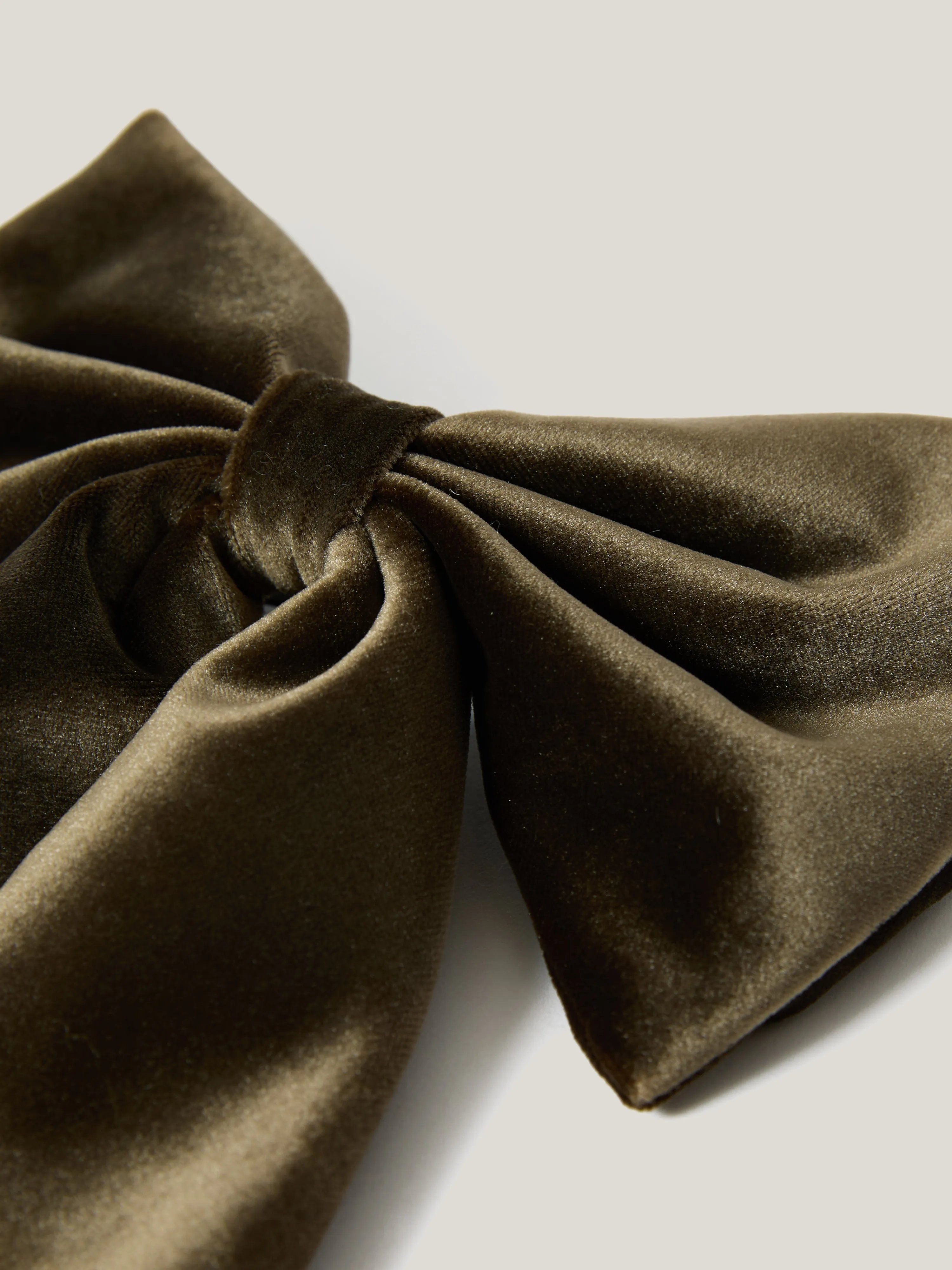 Velvet Hair Bow | Khaki sold by Jigsaw product image thumbnail 2