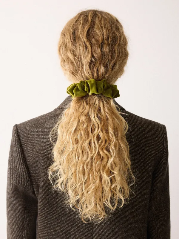 Velvet Scrunchie | Light Green sold by Jigsaw