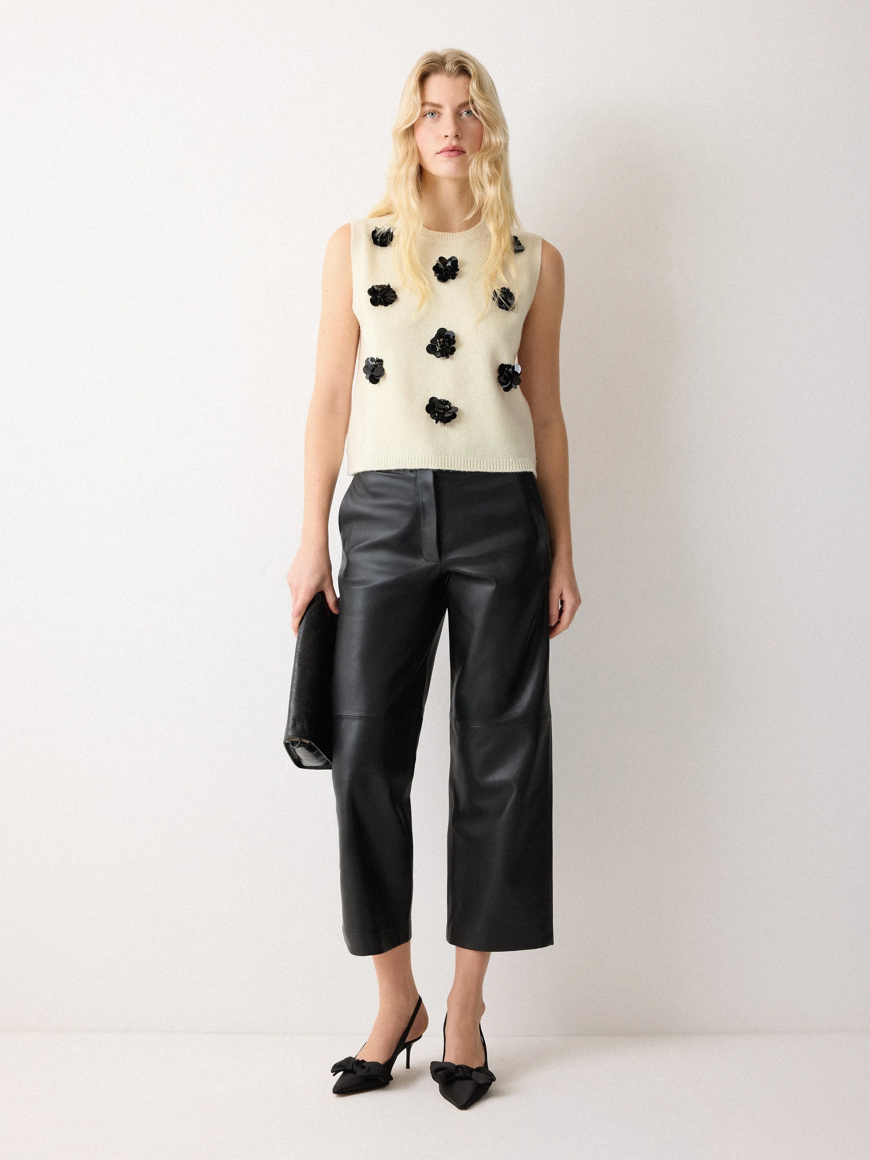 Merino Embellished Knitted Tank | Ivory sold by Jigsaw product image thumbnail 2