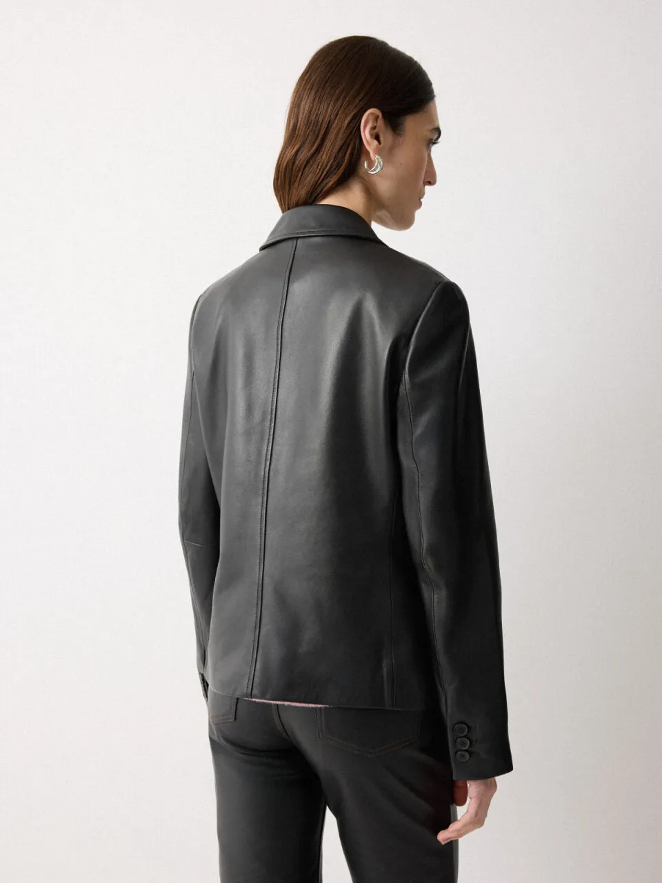 Ellis Nappa Leather Blazer | Black sold by Jigsaw product image thumbnail 4