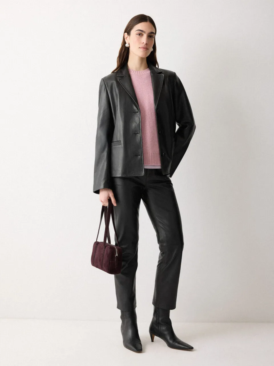 Ellis Nappa Leather Blazer | Black sold by Jigsaw product image thumbnail 2