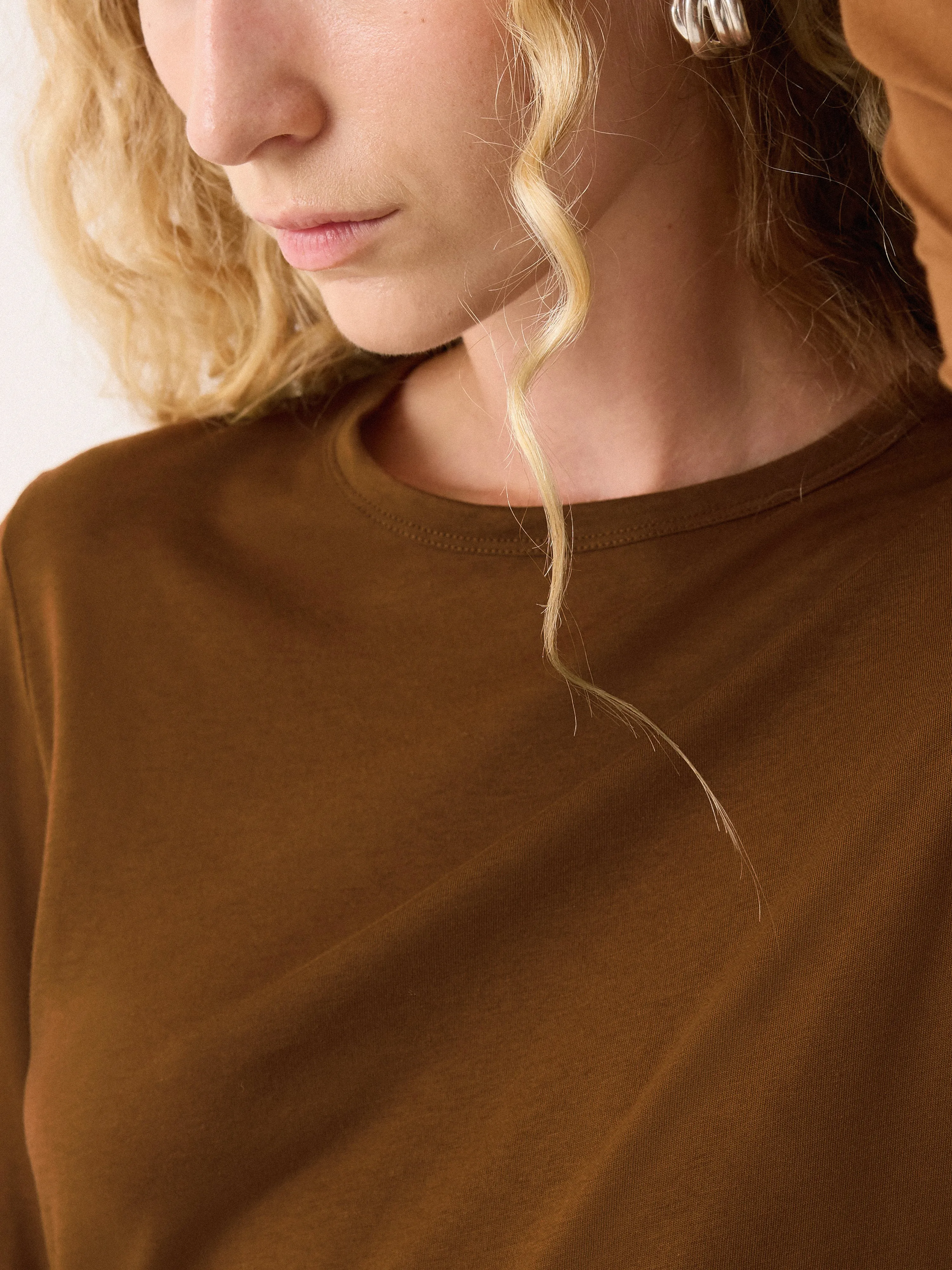 Supima Cotton Long Sleeve Tee | Cloves sold by Jigsaw product image thumbnail 3