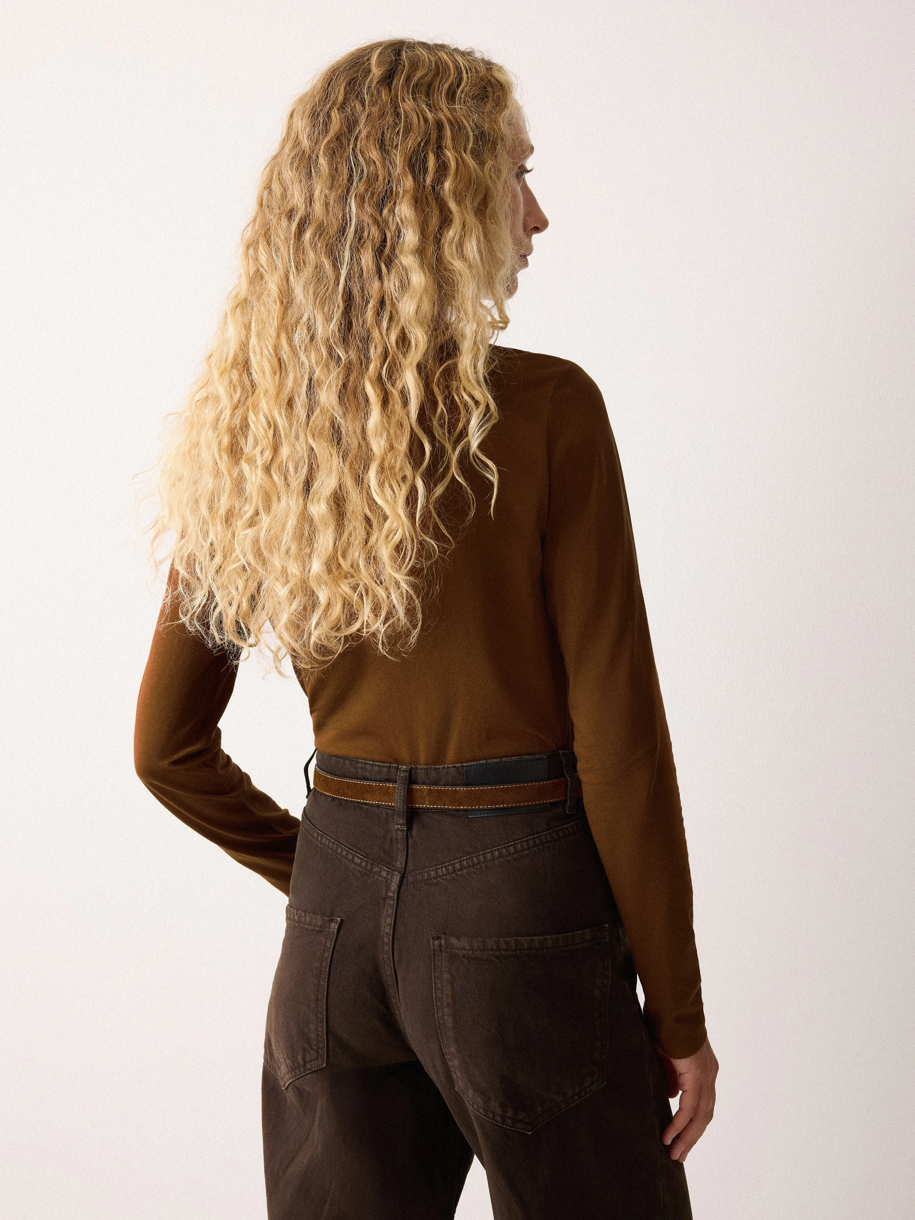 Supima Cotton Long Sleeve Tee | Cloves sold by Jigsaw product image thumbnail 5