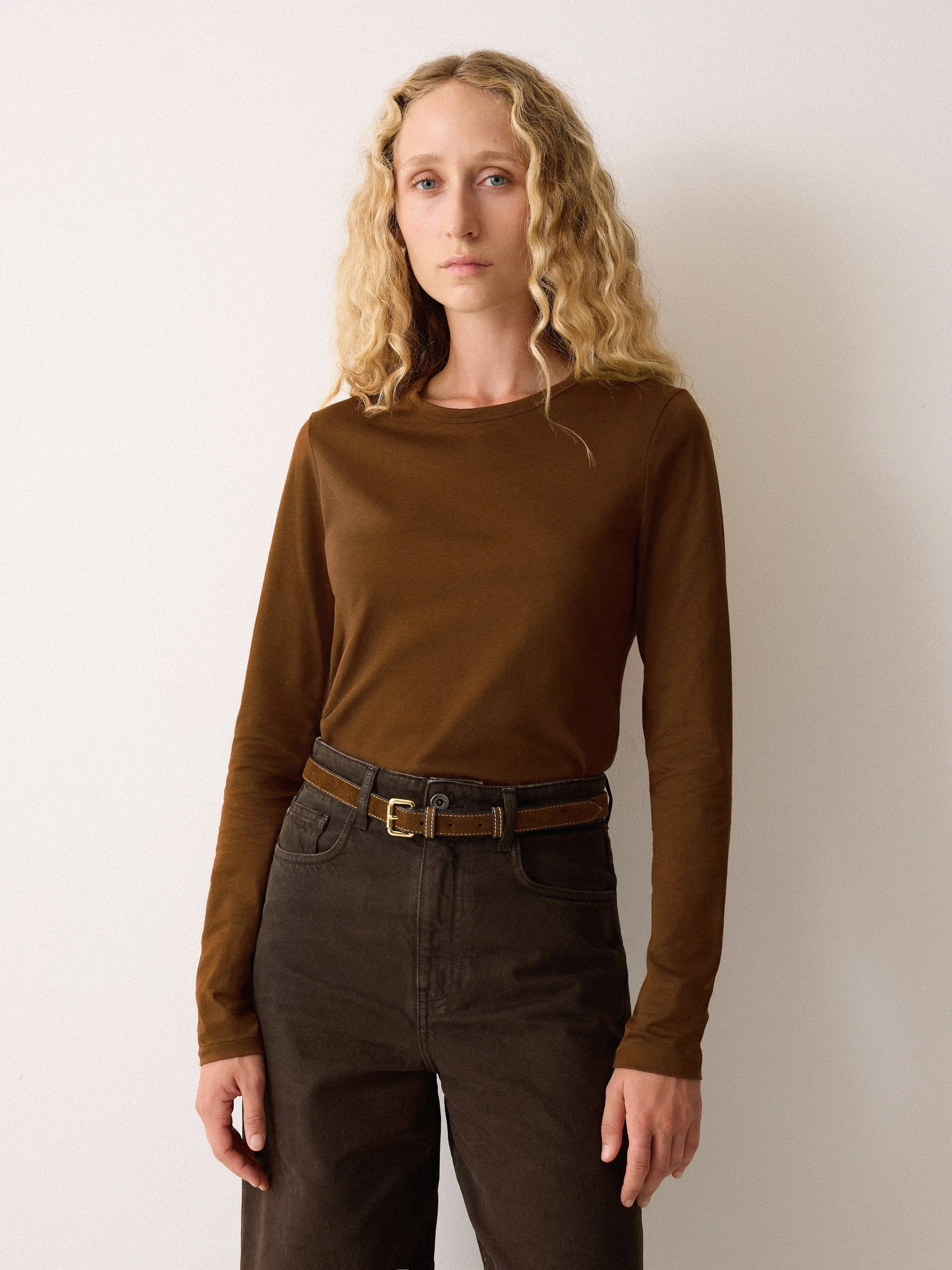 Supima Cotton Long Sleeve Tee | Cloves sold by Jigsaw product image thumbnail 2