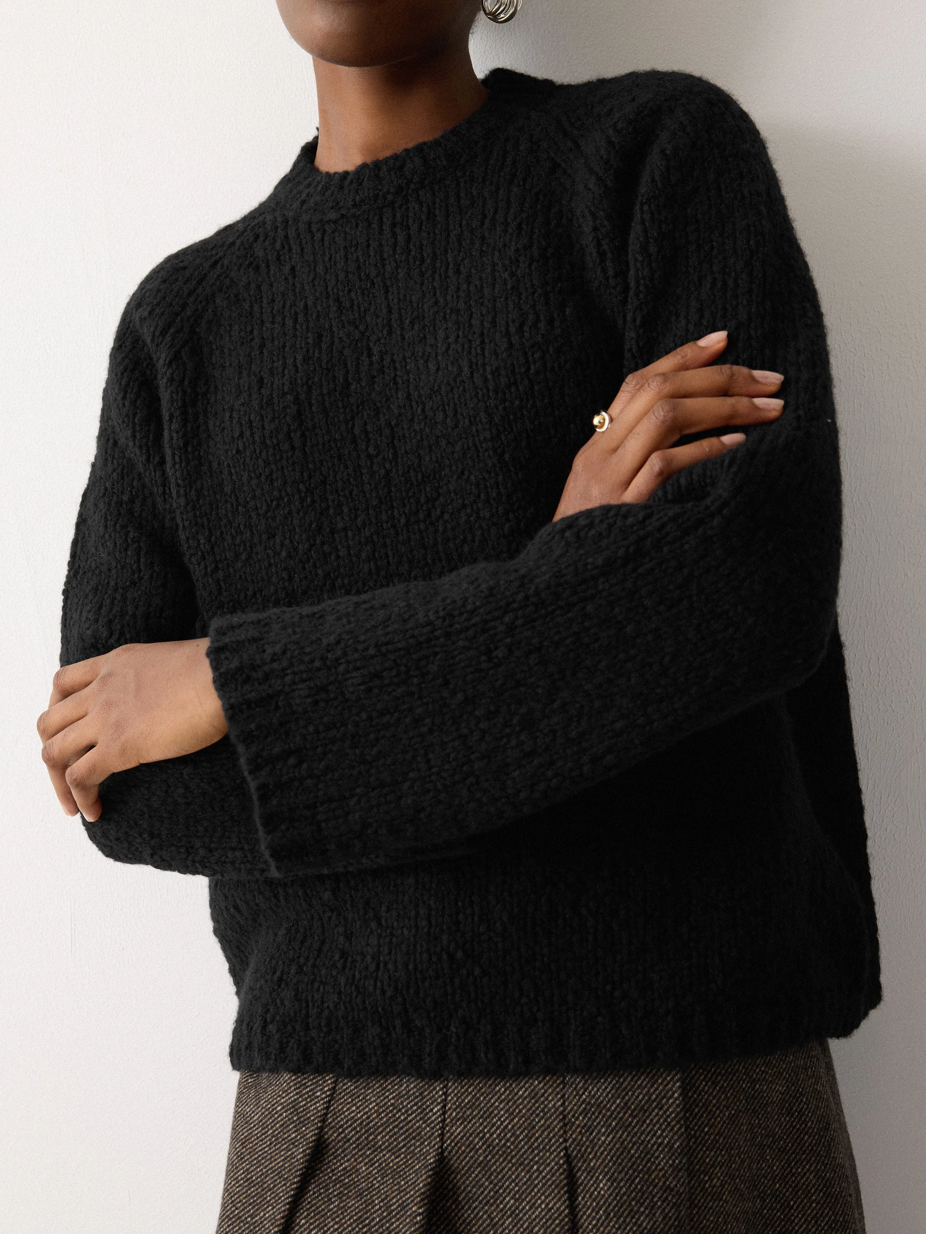 Soft Boucle Jumper | Black sold by Jigsaw product image thumbnail 4