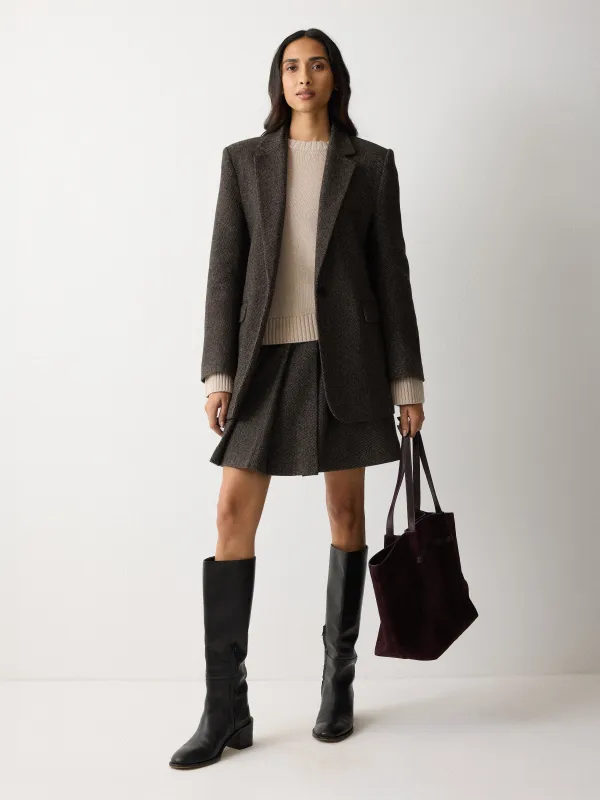 Langford Wool Blazer | Brown sold by Jigsaw