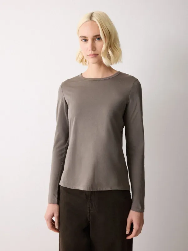 Supima Cotton Long Sleeve Tee | Ash Earth sold by Jigsaw